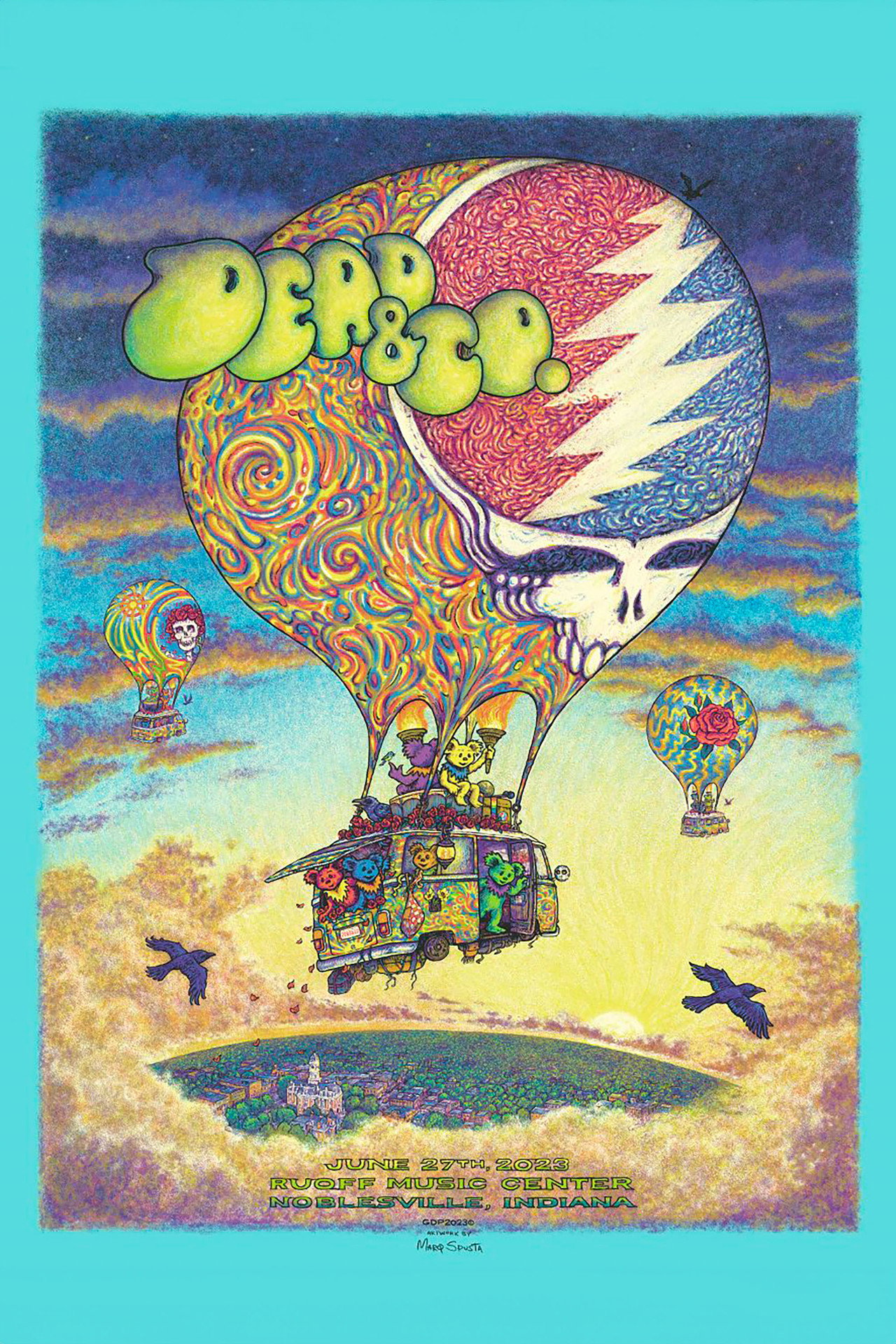 Pôster de Dead & Company: 2023-06-27  Ruoff Music Center, Noblesville, IN, USA