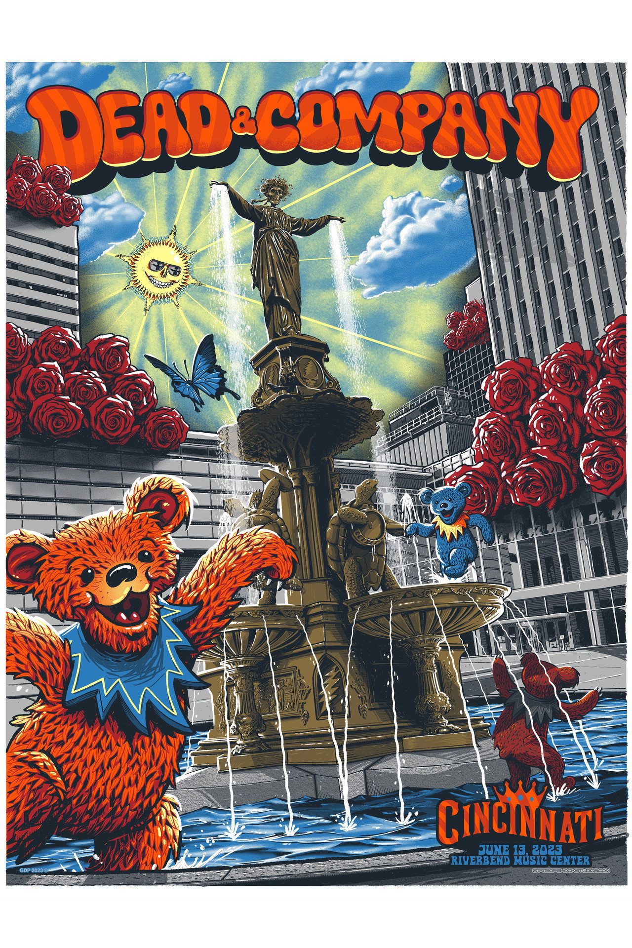Pôster de Dead & Company: 2023-06-13 Riverbend Music Center, Cincinnati, OH, USA