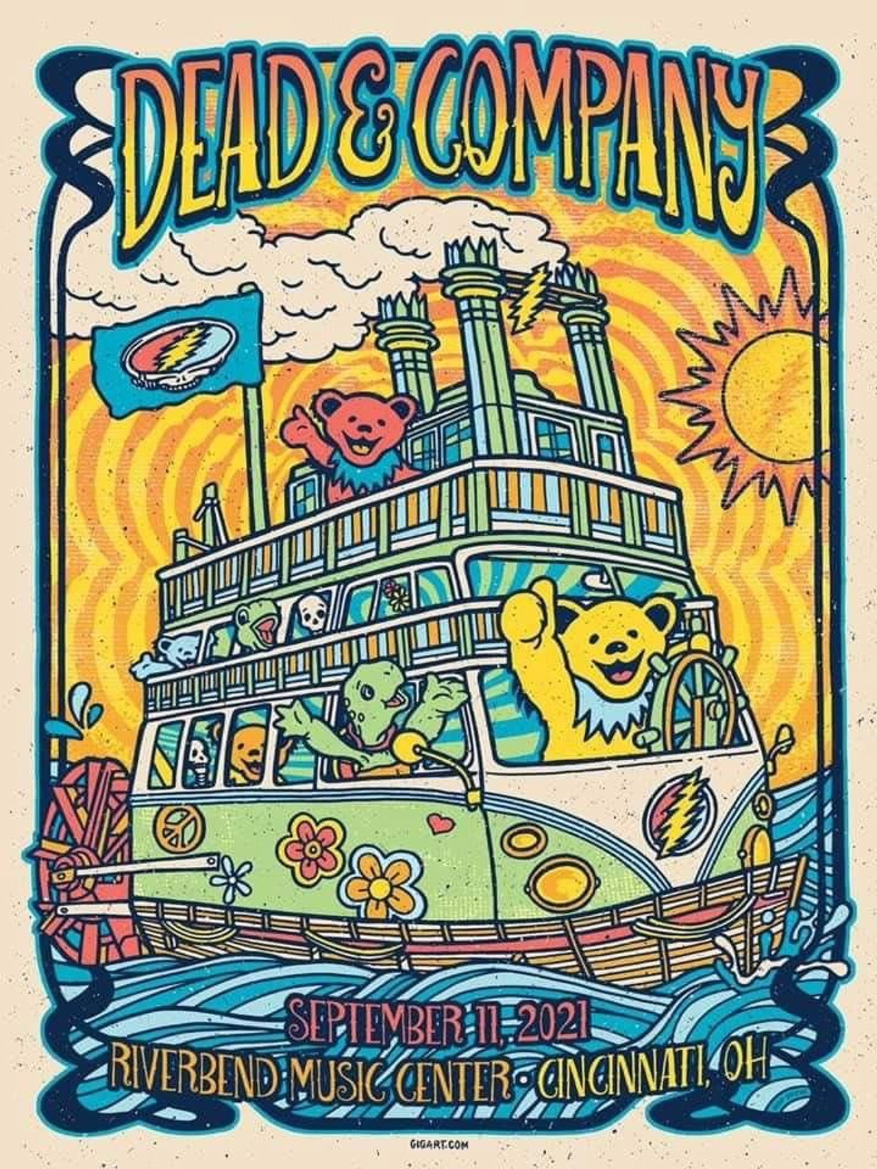 Pôster de Dead & Company: 2021.09.11 - Riverbend Music Center, Cincinnati, OH
