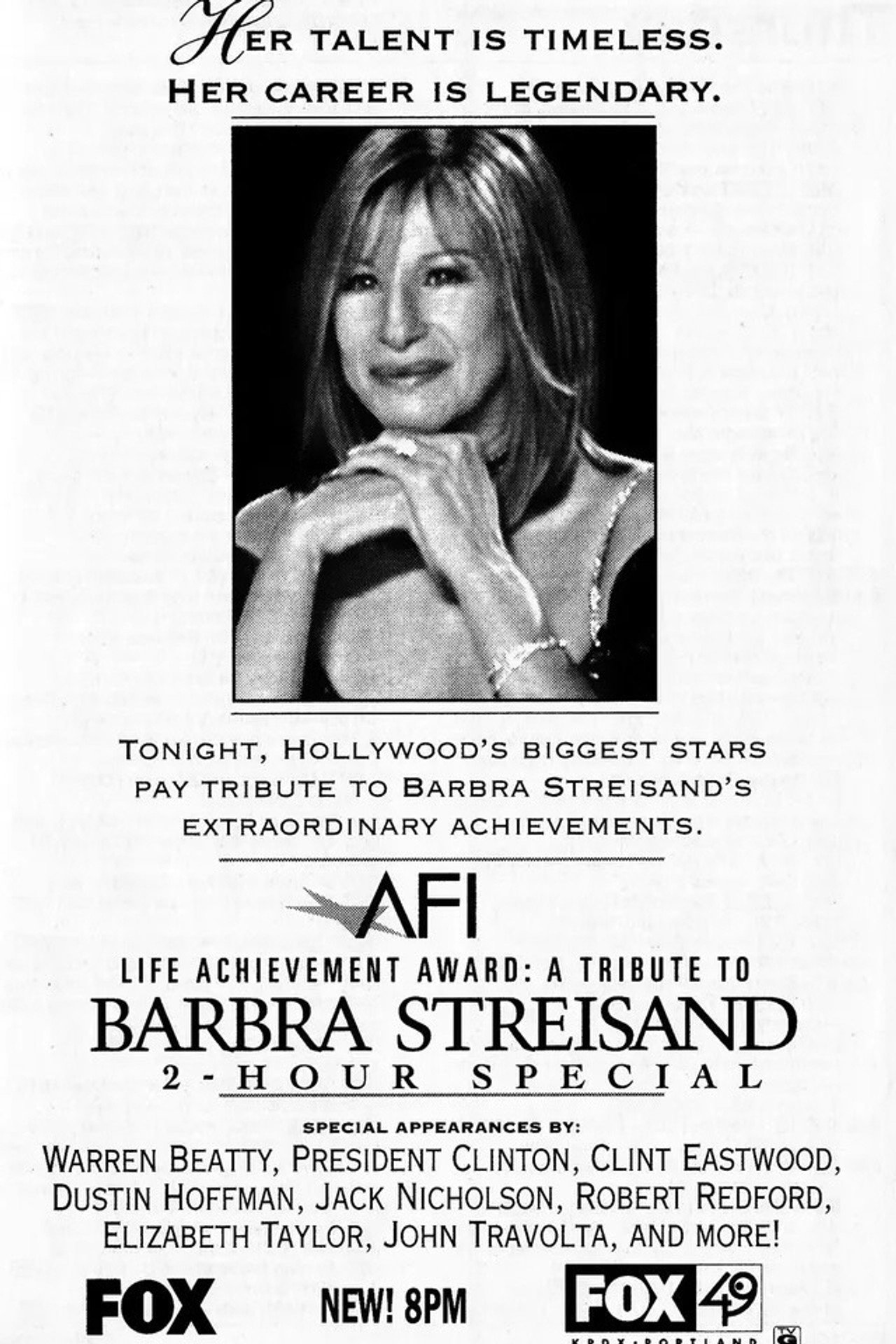 Pôster de AFI Life Achievement Award: A Tribute to Barbra Streisand