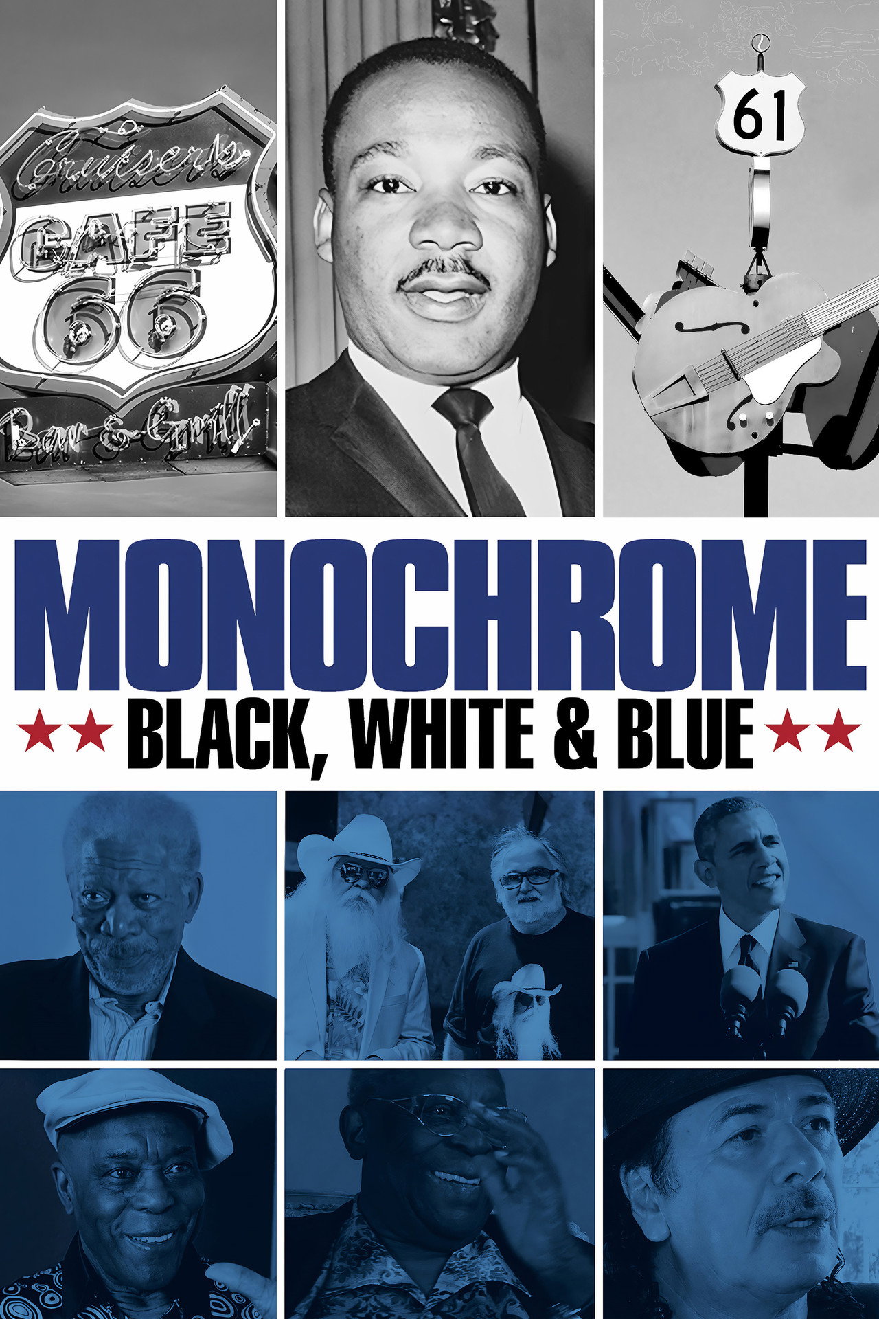 Pôster de Monochrome: Black, White & Blue