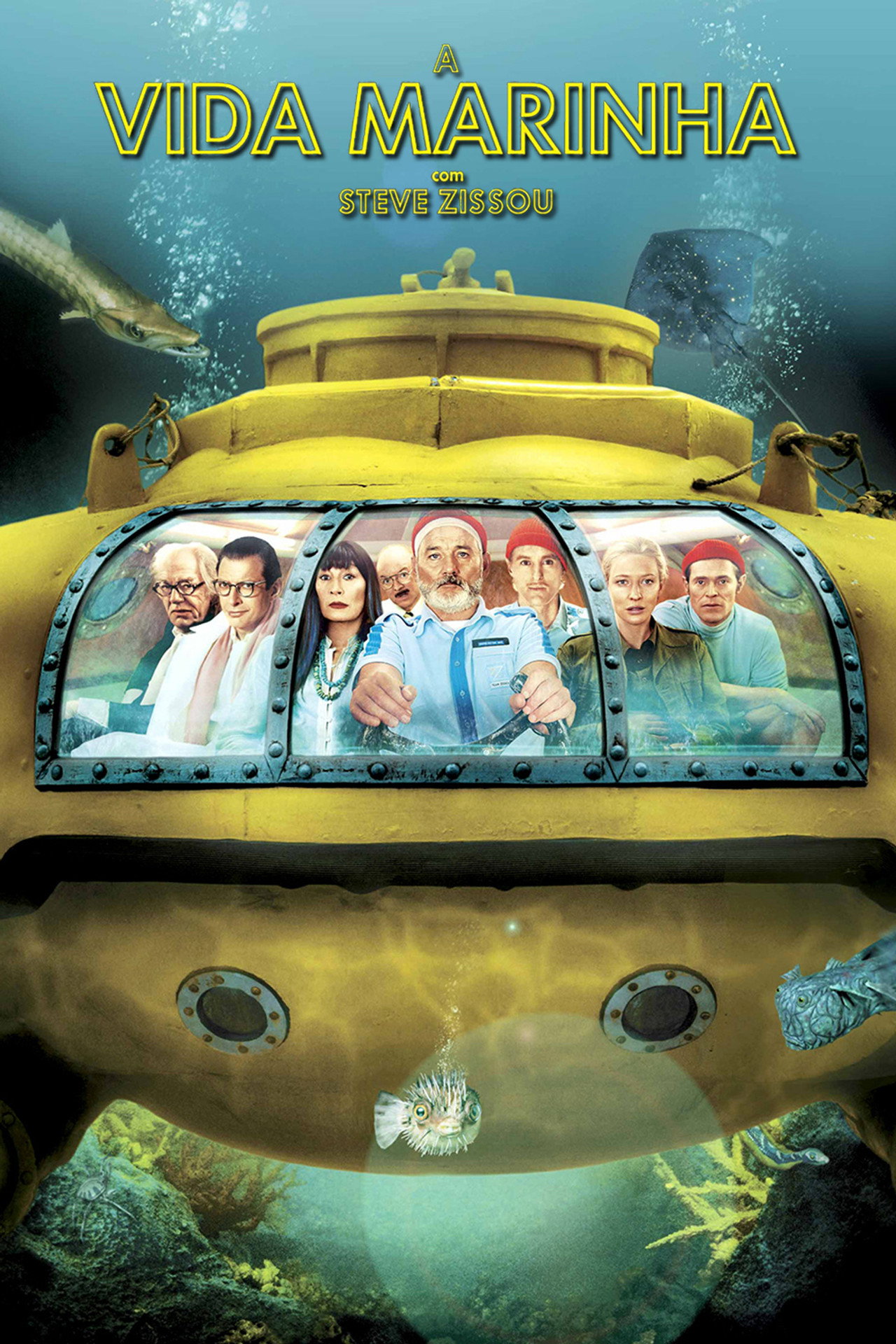 Pôster de A Vida Marinha com Steve Zissou