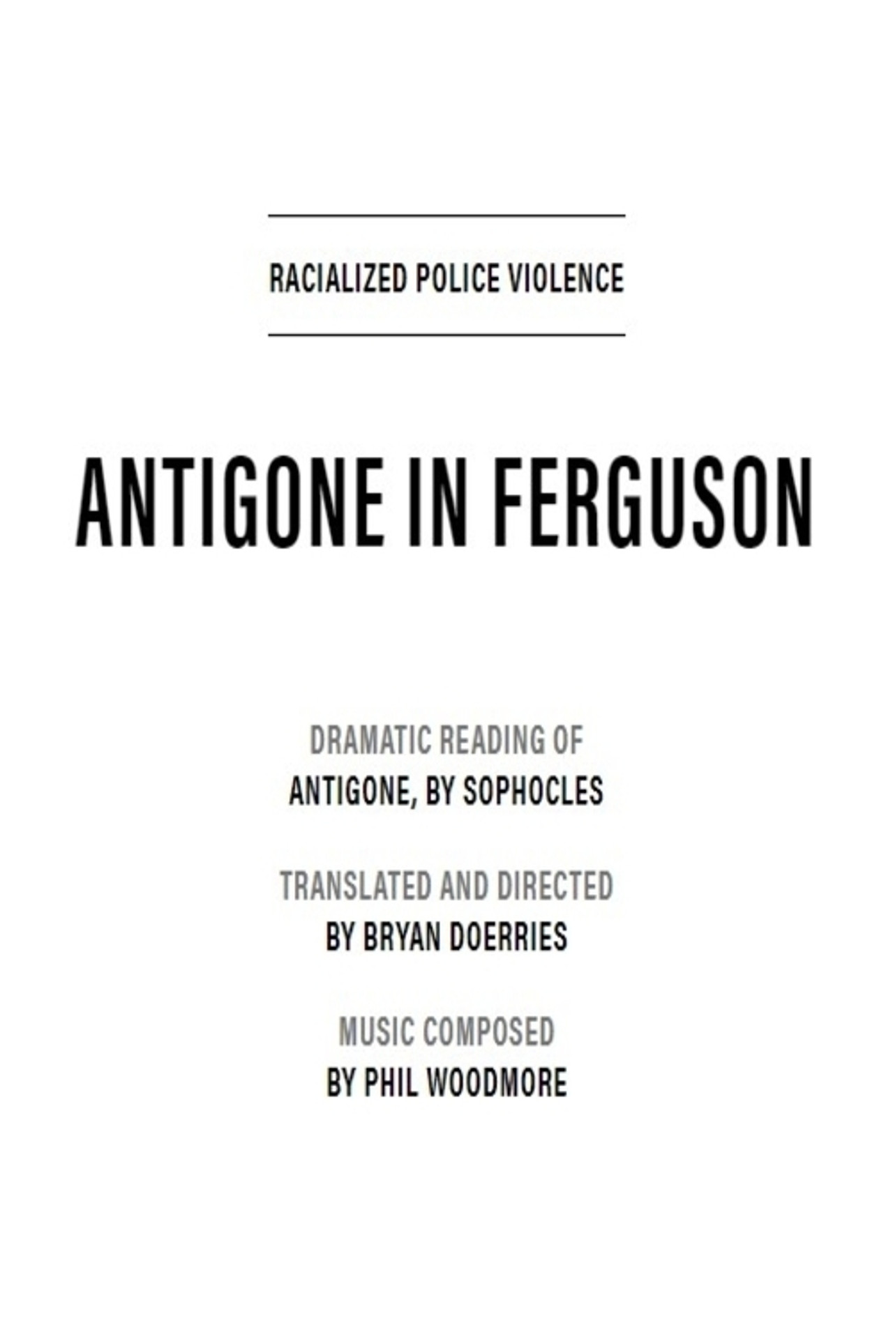 Pôster de Antigone in Ferguson