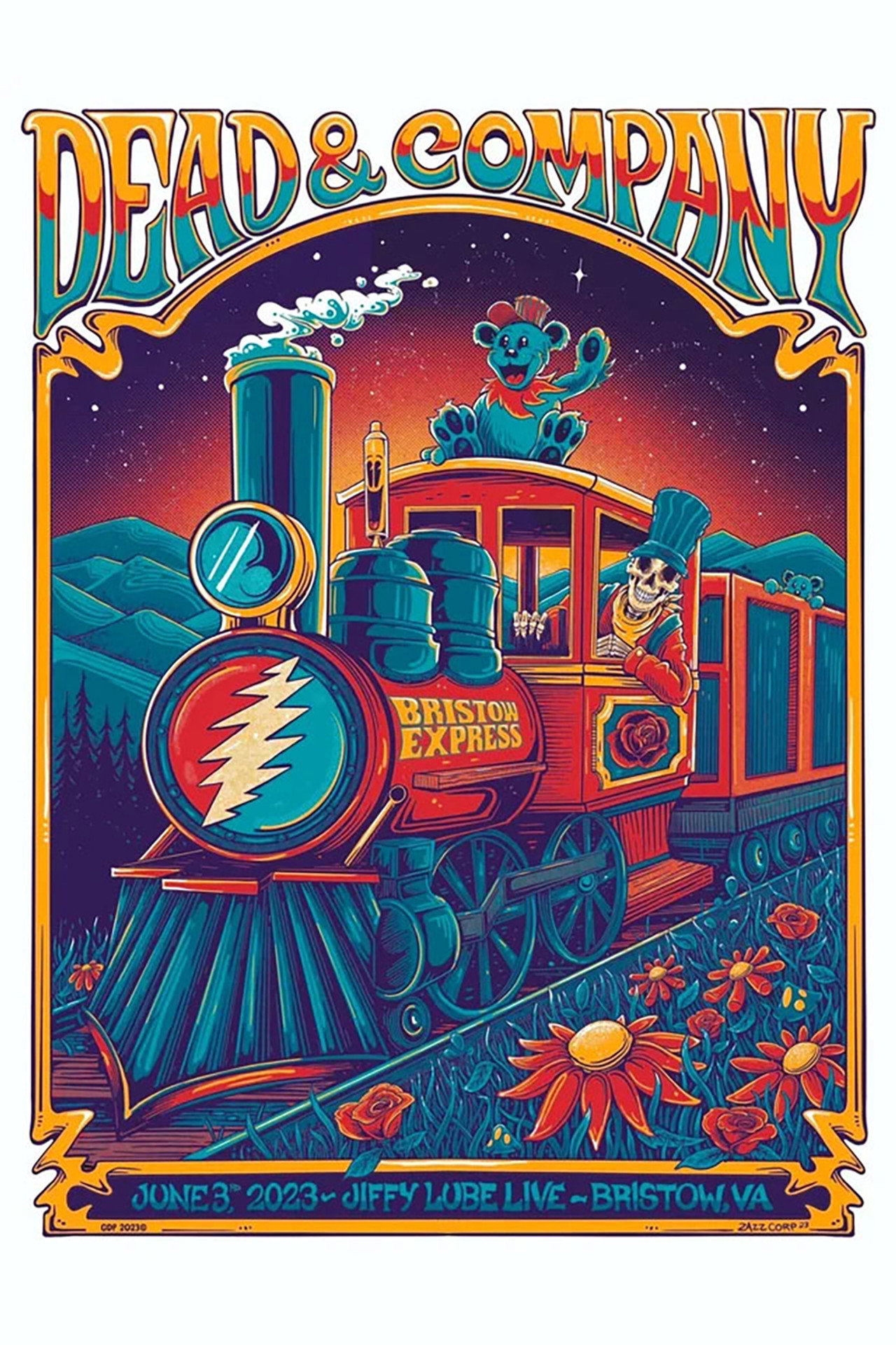 Pôster de Dead & Company: 2023-06-03 Jiffy Lube Live, Bristow, VA