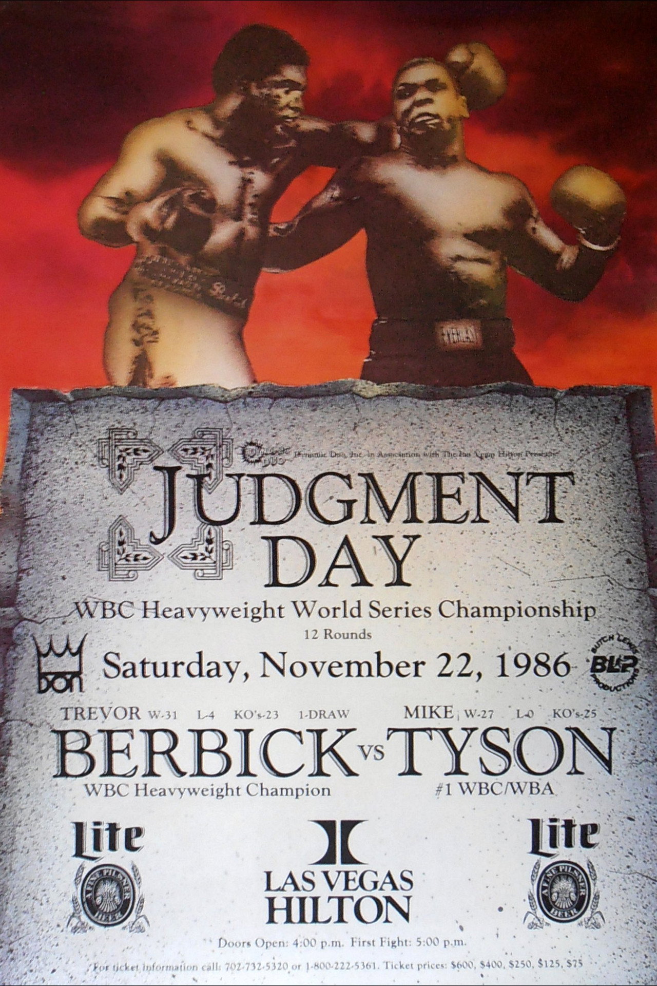 Pôster de Mike Tyson vs Trevor Berbick