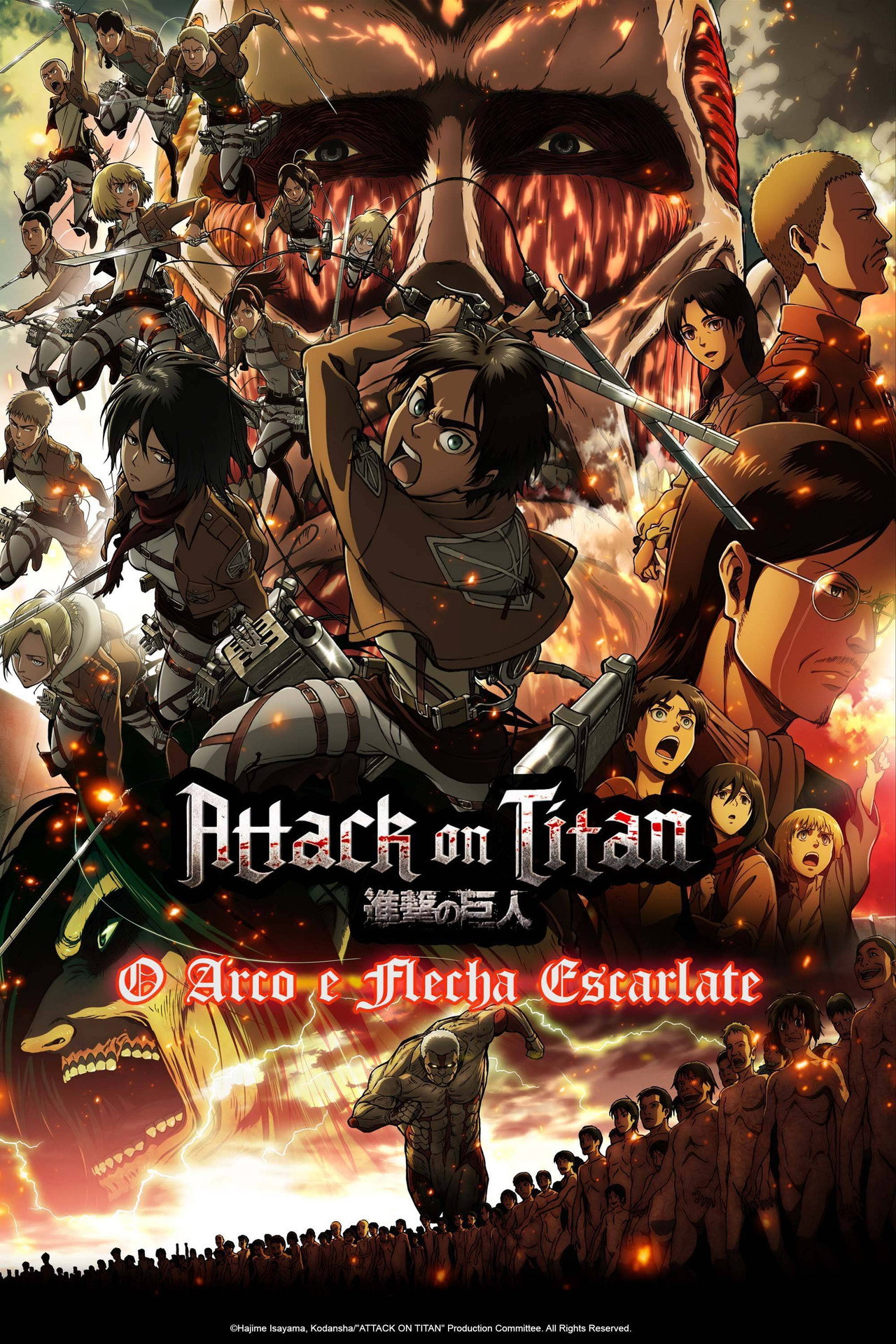 Pôster de Attack on Titan: O Arco e Flecha Escarlate