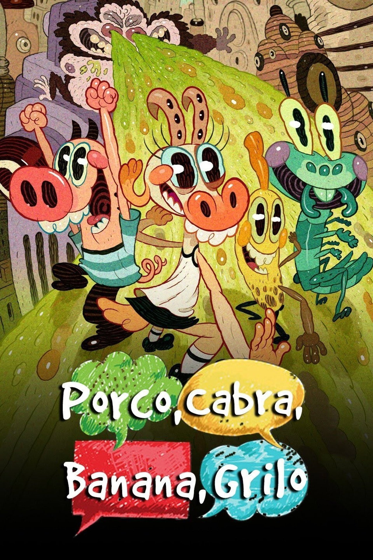 Pôster de Porco Cabra Banana Grilo