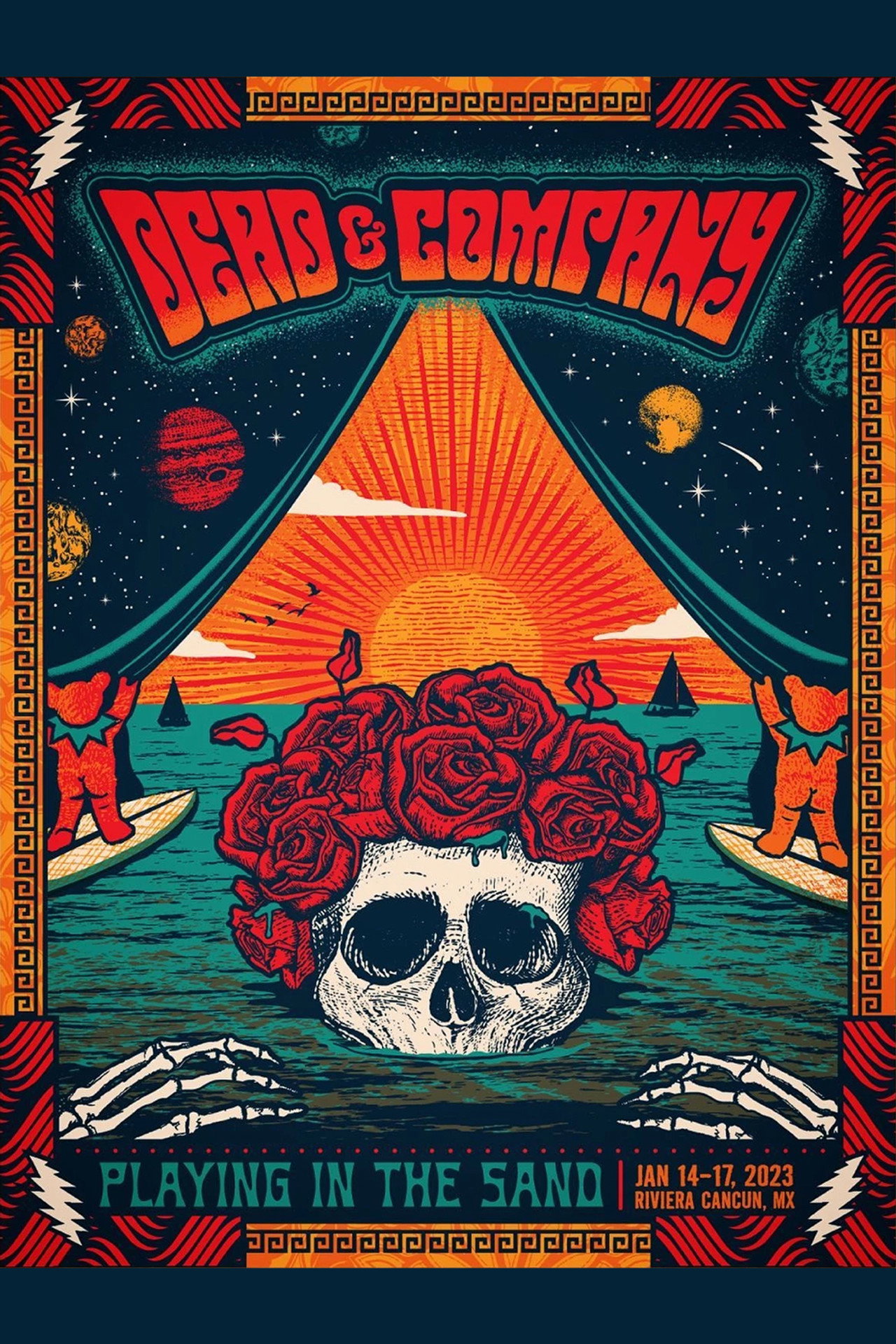 Pôster de Dead & Company: 2023-01-16 Playing In The Sand, Riviera Maya, MX