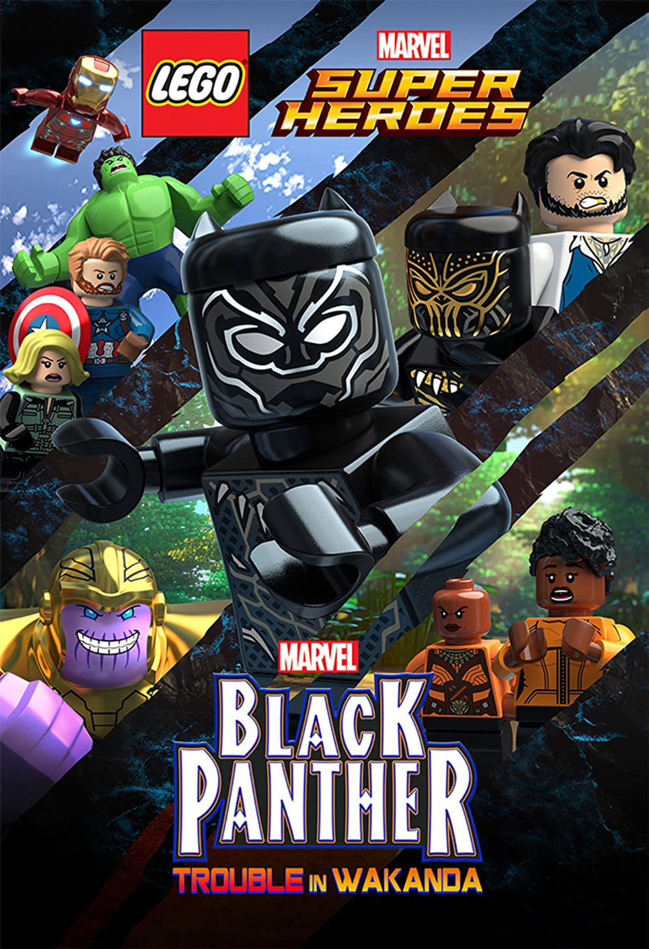 Pôster de LEGO Super-Heróis da Marvel: Pantera Negra - Problemas em Wakanda