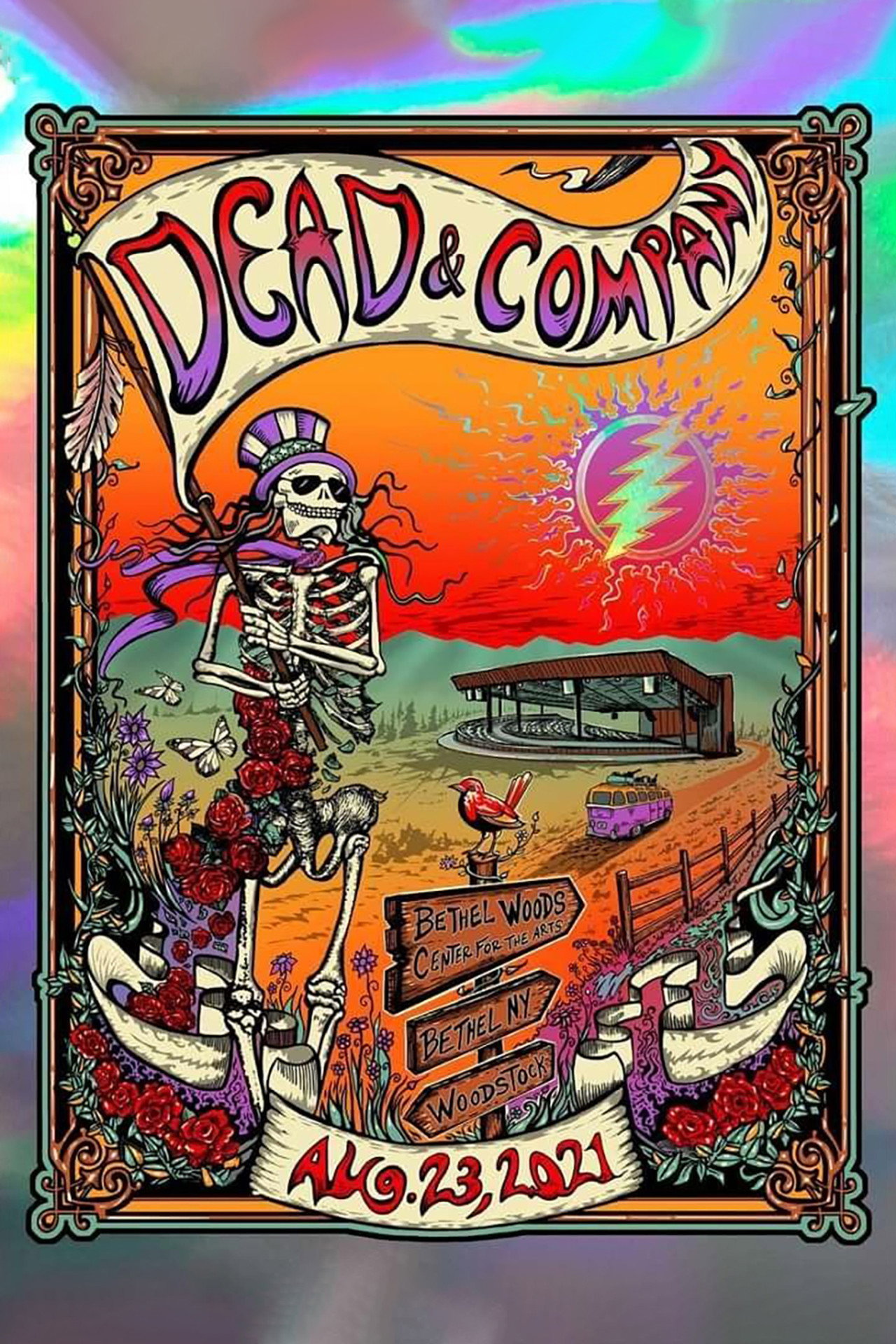 Pôster de Dead & Company: 2021-08-23 Bethel Woods Center For The Arts, Bethel, NY