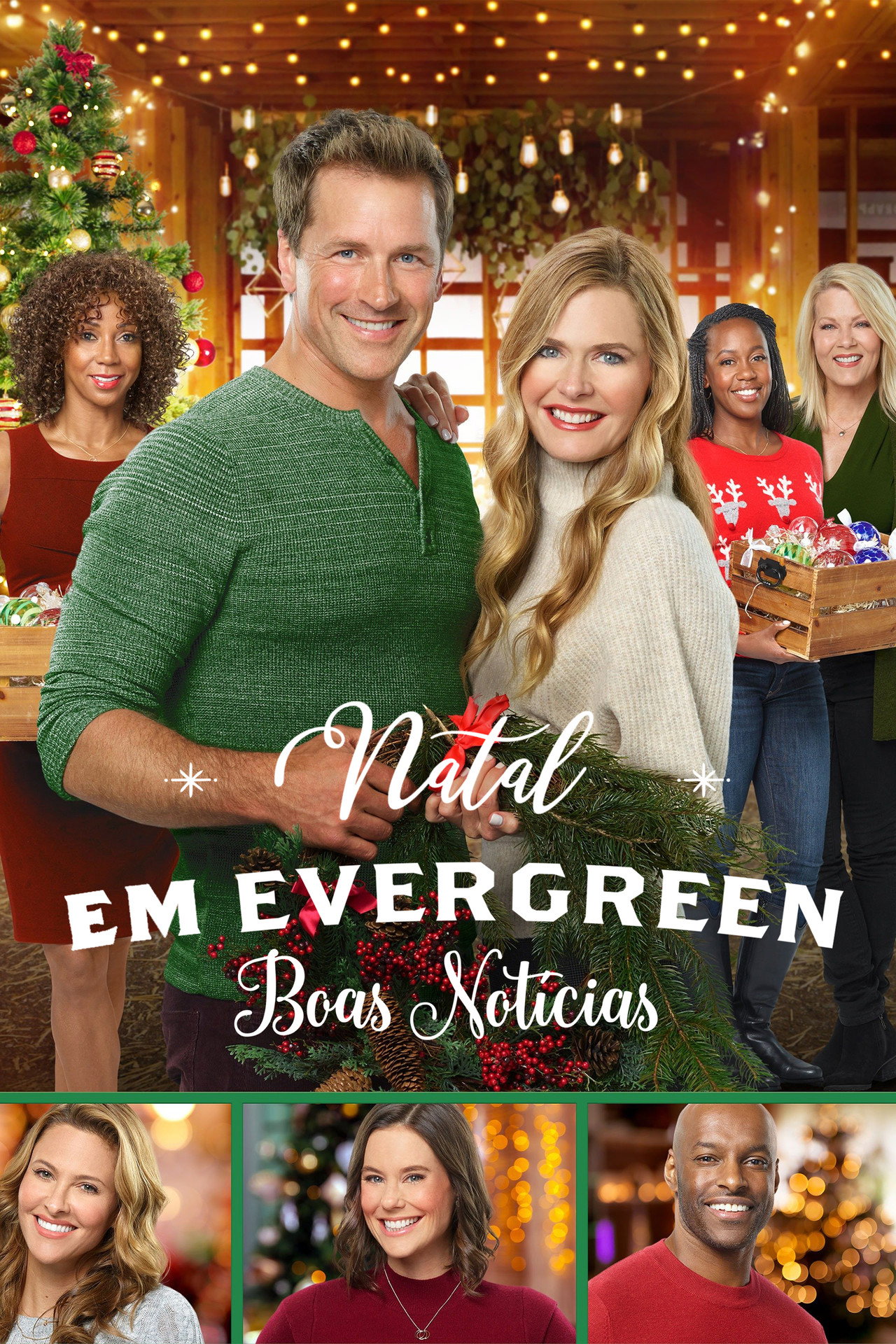 Pôster de Natal em Evergreen: Boas Notícias
