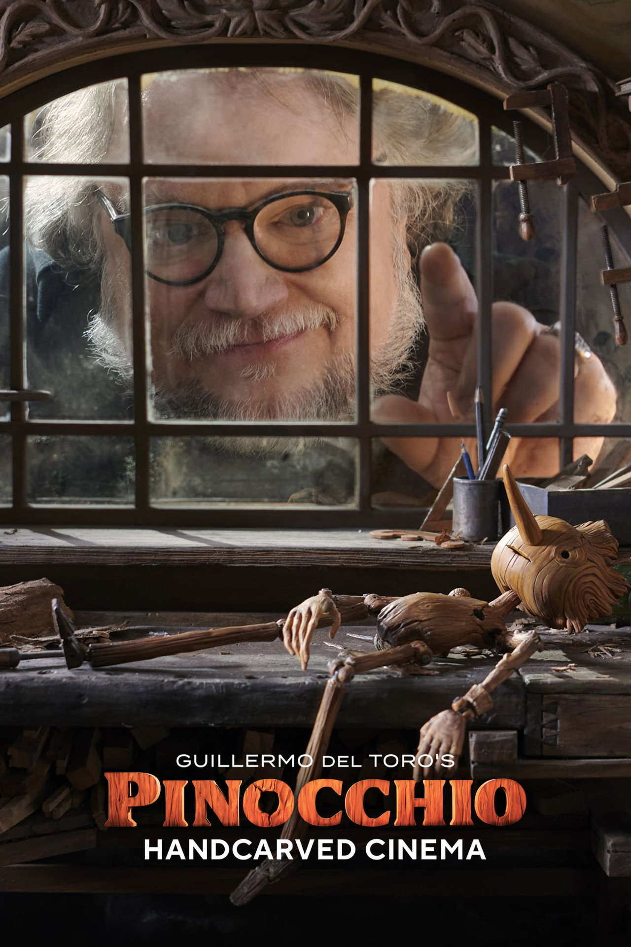 Pôster de Pinóquio por Guillermo Del Toro: Cinema Feito à Mão