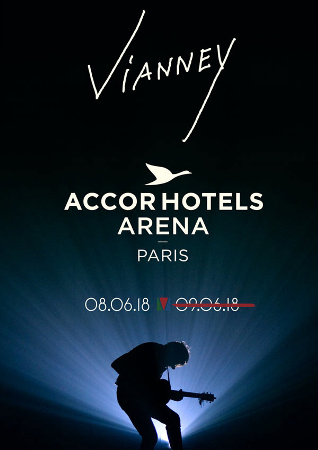 Pôster de Vianney en concert à l’AccorHotels Arena