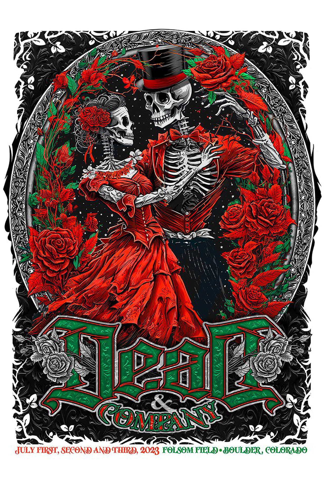 Pôster de Dead & Company: 2023-07-03 Folsom Field, Boulder, CO, USA