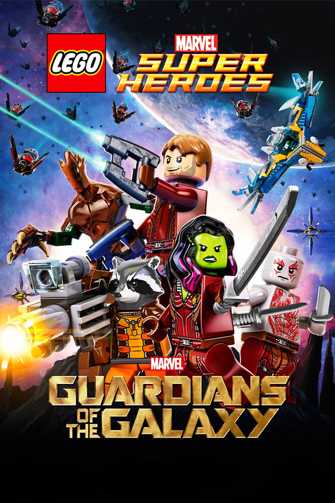 Pôster de LEGO Super-Heróis da Marvel: Guardiões da Galáxia - A Ameaça de Thanos