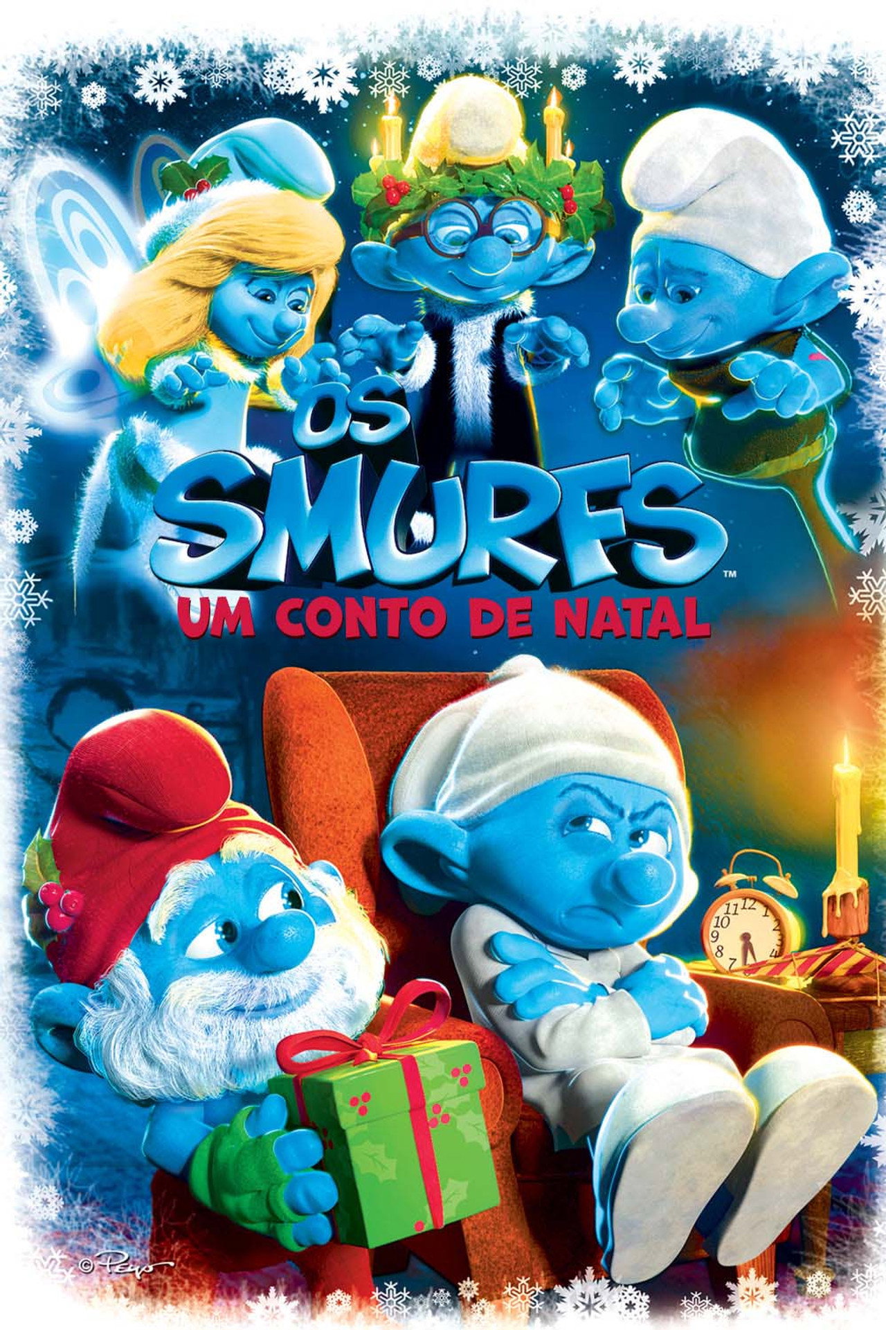 Pôster de Os Smurfs: Um Conto de Natal