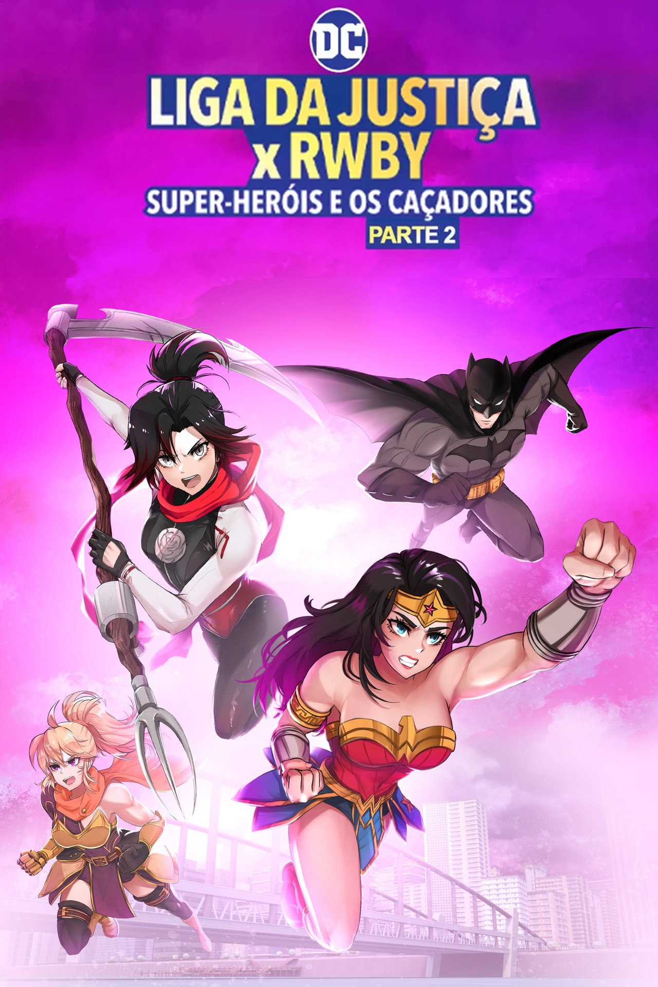 Pôster de Liga da Justiça x RWBY: Super-Heróis e Caçadores - Parte 2