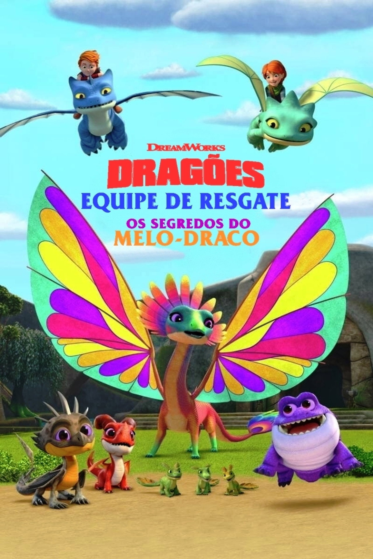 Pôster de Dragões: Equipe de Resgate: Os segredos do Melo-Draco