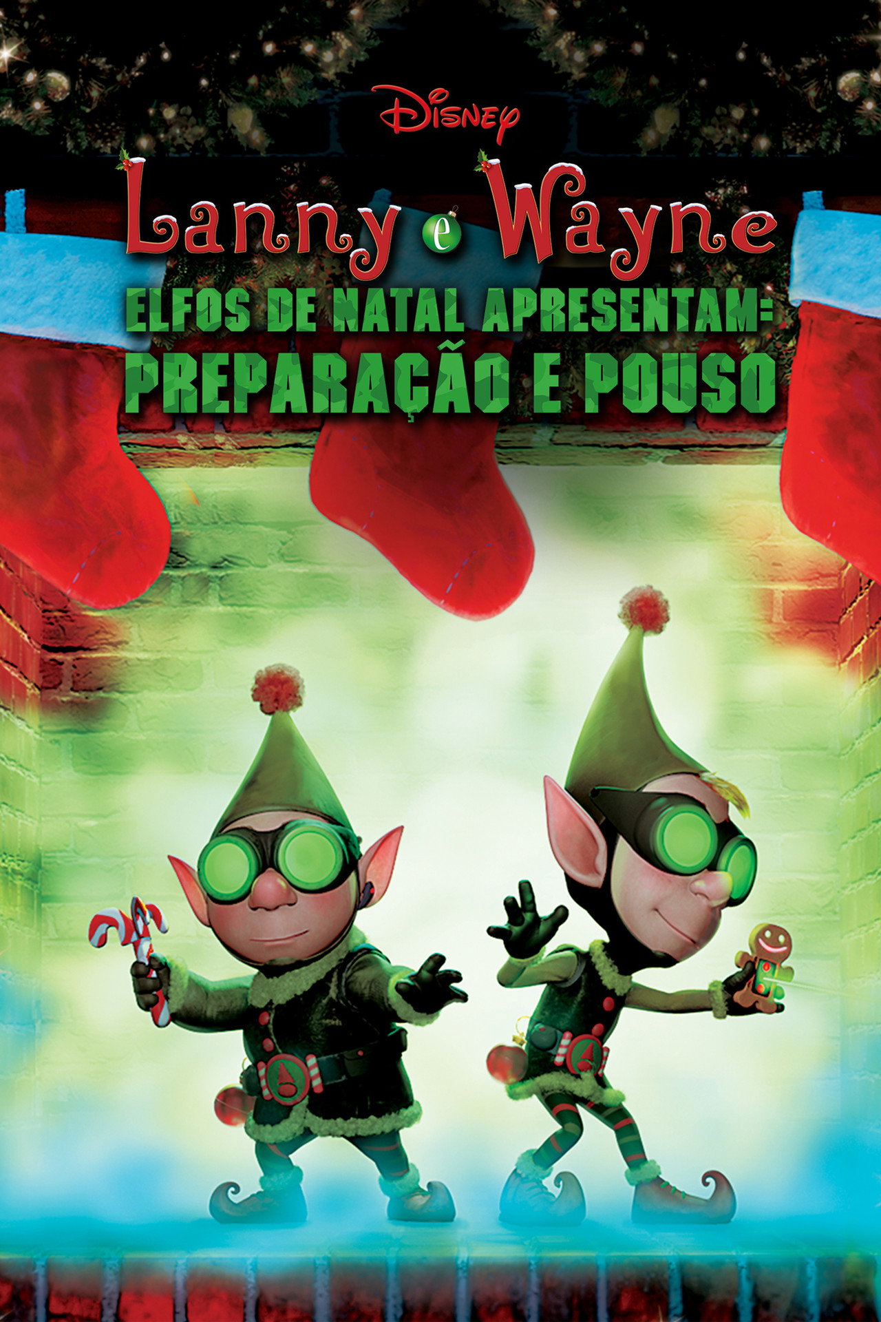 Pôster de Lanny e Wayne Elfos de Natal Apresentam: Preparação e Pouso