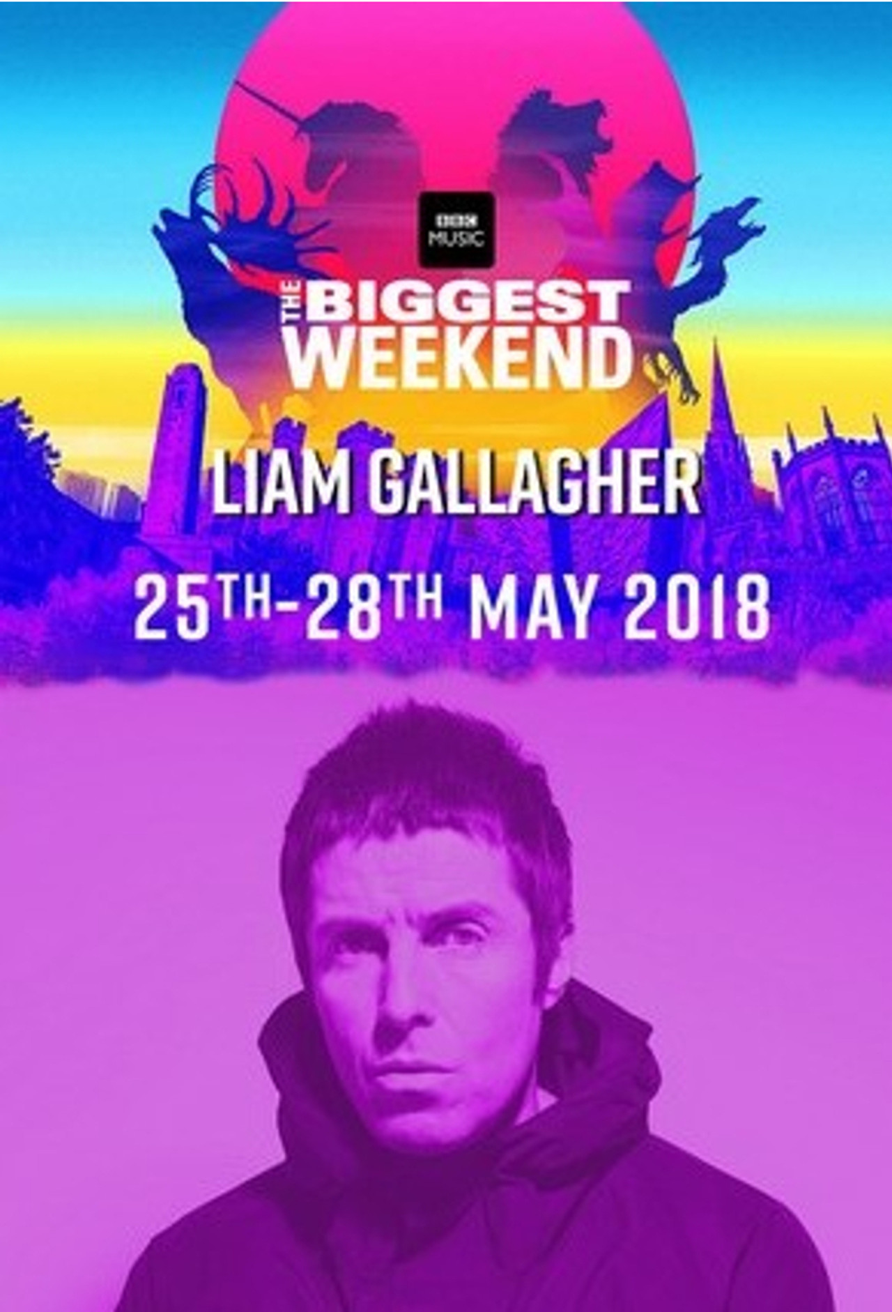Pôster de Liam Gallagher - BBC The Biggest Weekend 2018