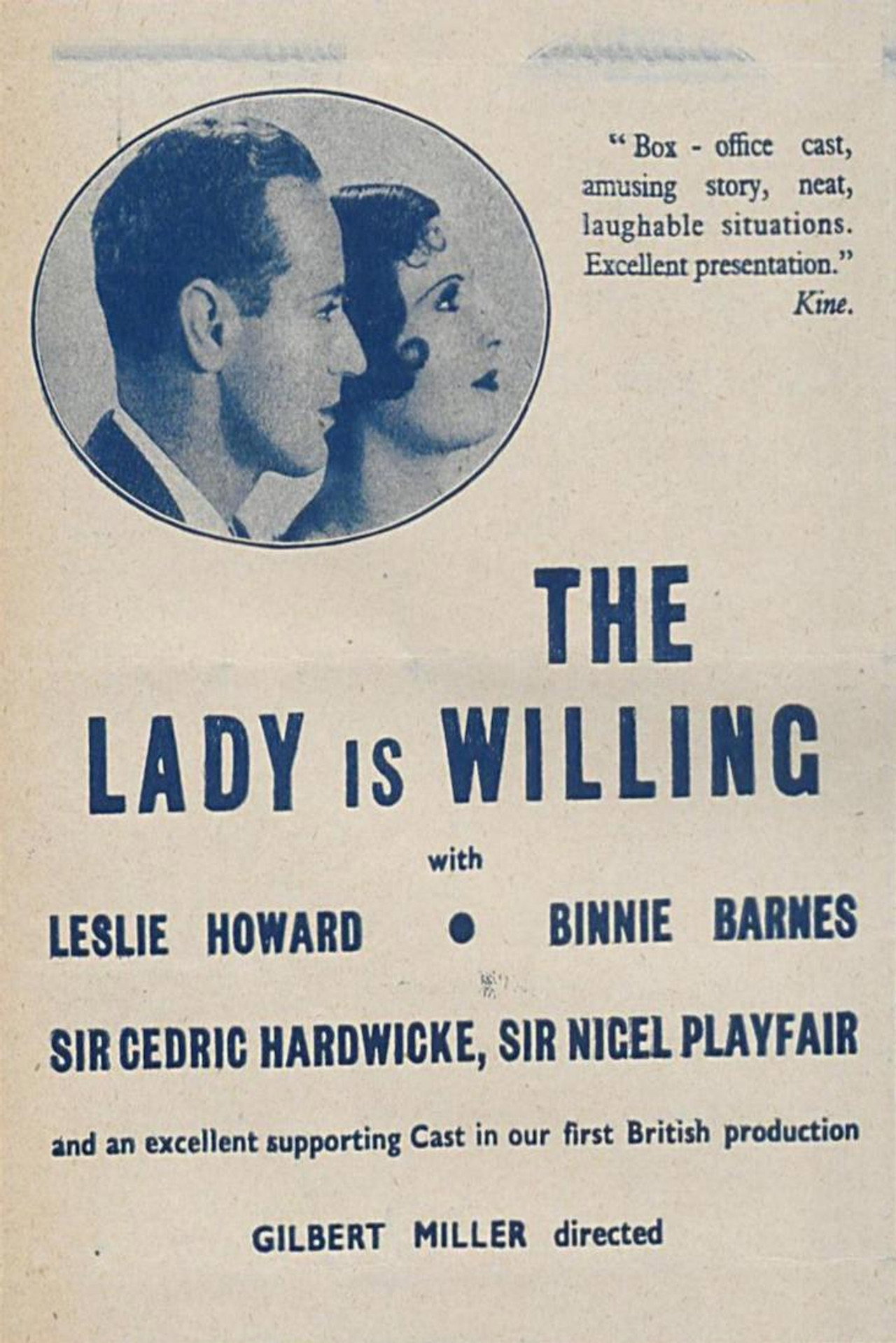 Pôster de The Lady Is Willing