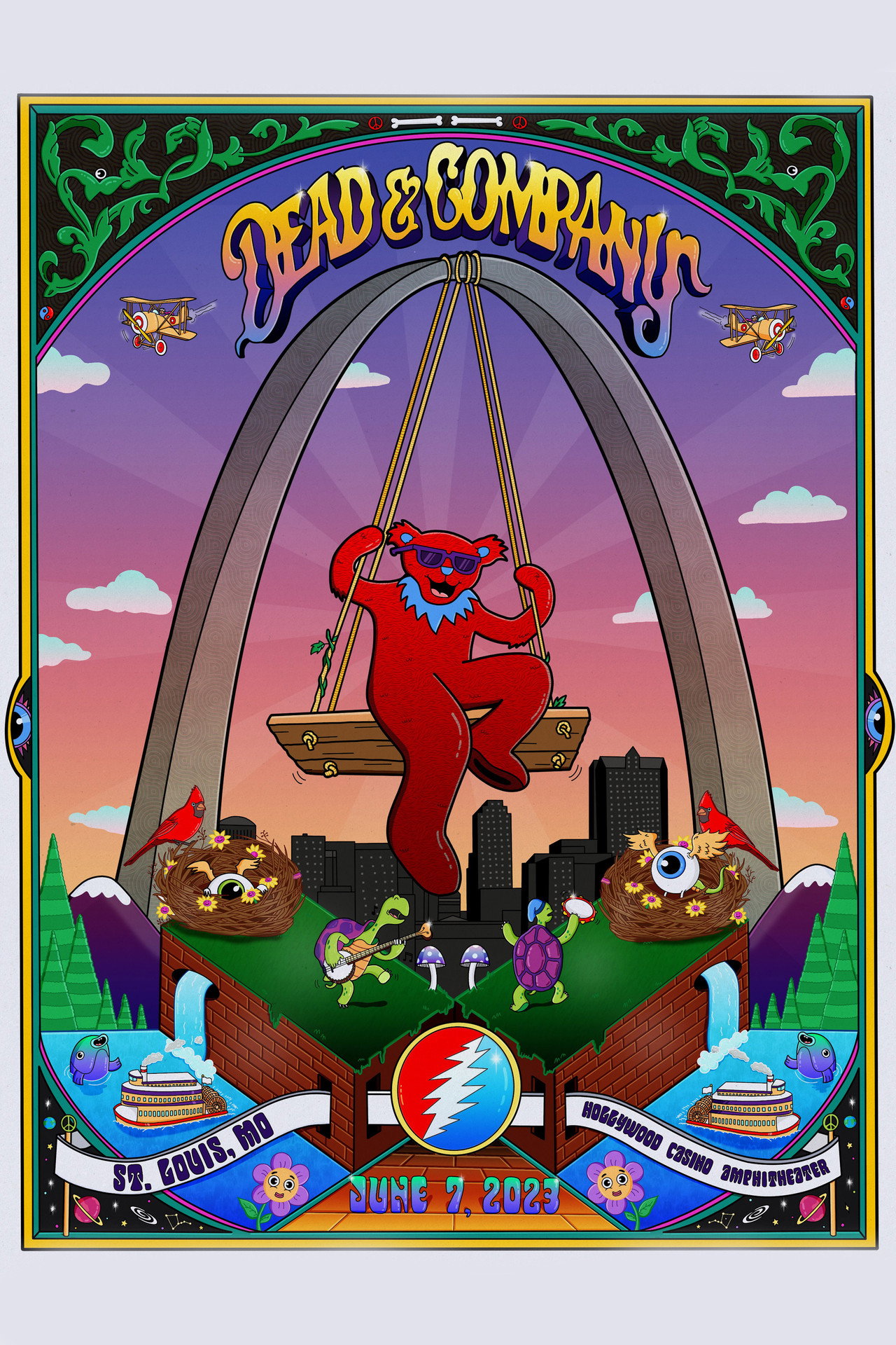 Pôster de Dead & Company: 2023-06-07  Hollywood Casino Amphitheatre, Maryland Heights, MO, USA
