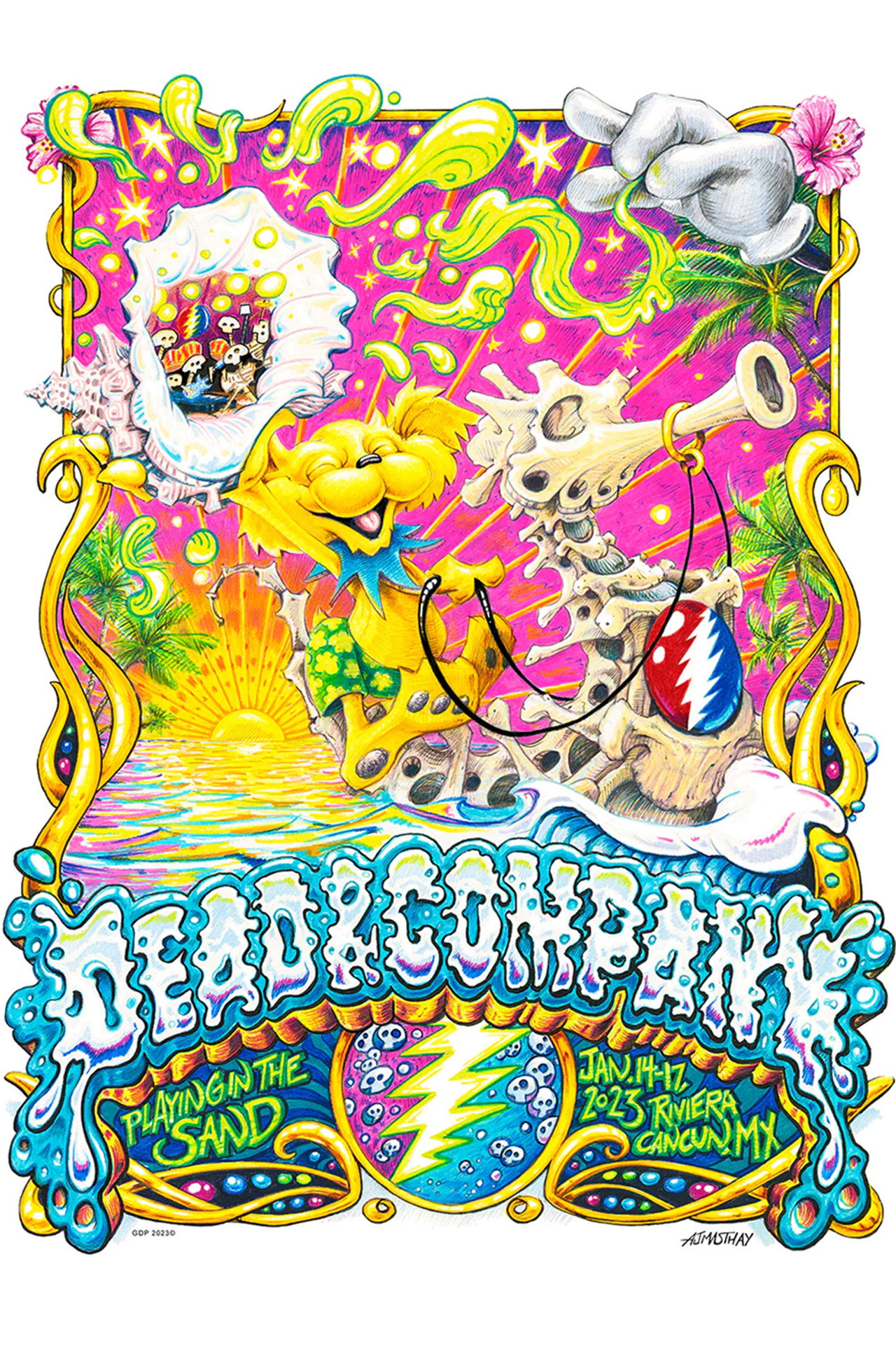 Pôster de Dead & Company: 2023-01-14 Playing In The Sand, Riviera Maya, MX