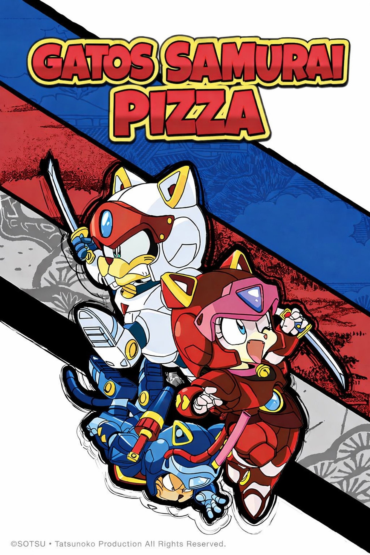 Pôster de Gatos Samurai Pizza