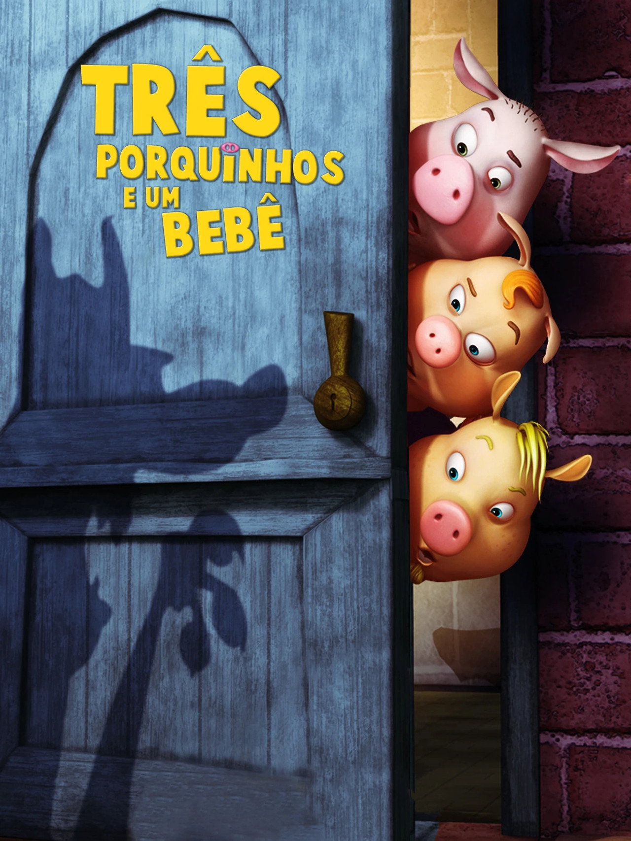 Pôster de Três Porquinhos e um Bebê