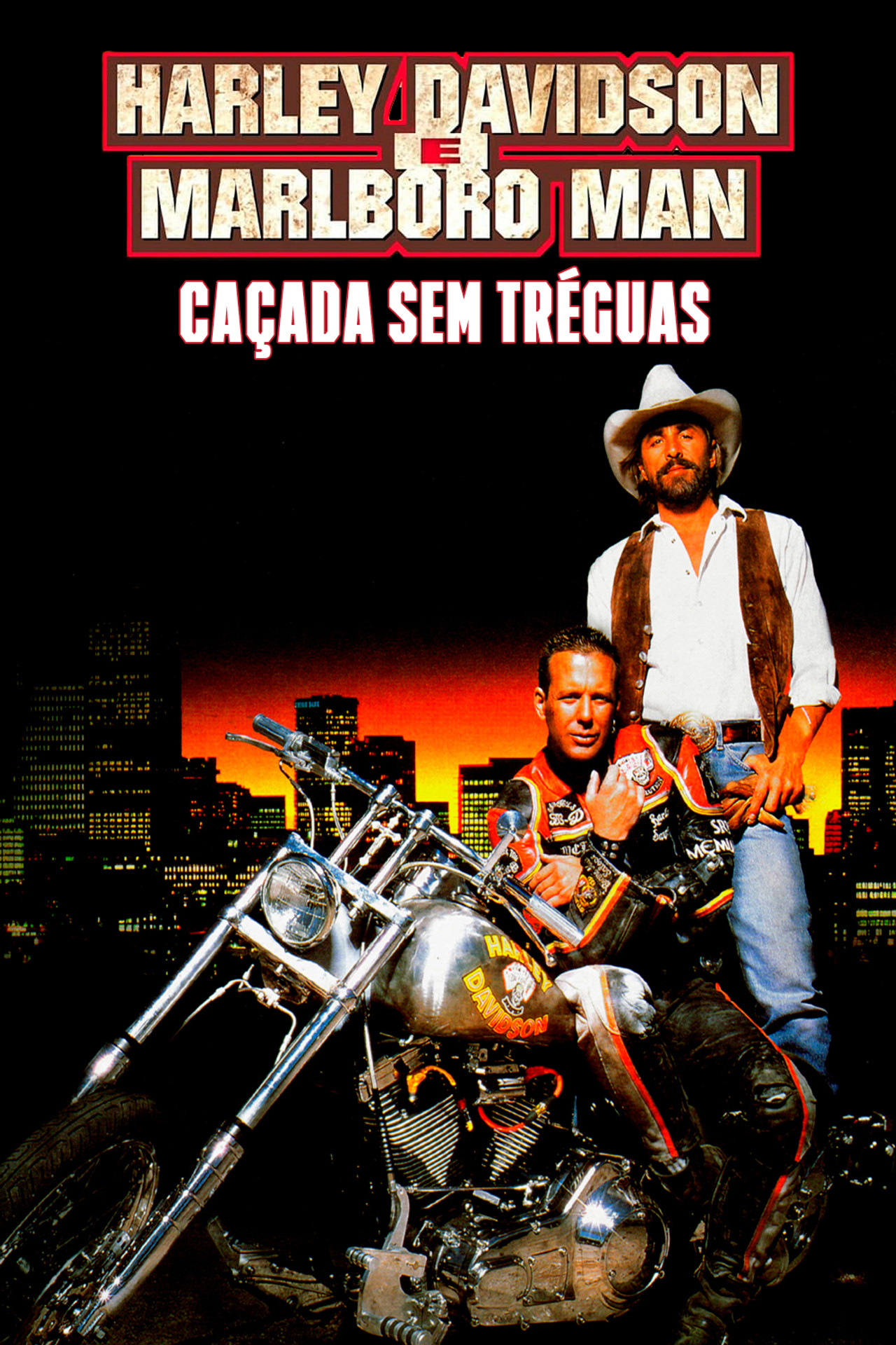 Pôster de Harley Davidson e Marlboro Man - Caçada Sem Tréguas