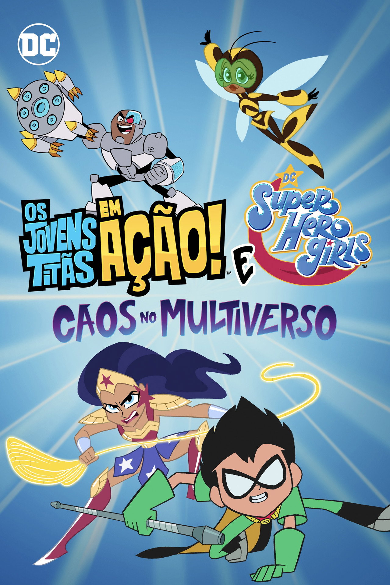 Pôster de Os Jovens Titãs em Ação! e DC Super Hero Girls: Caos no Multiverso