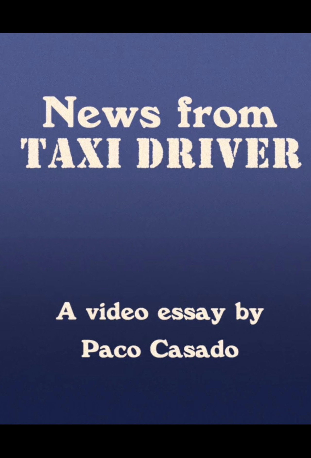 Pôster de News from Taxi Driver