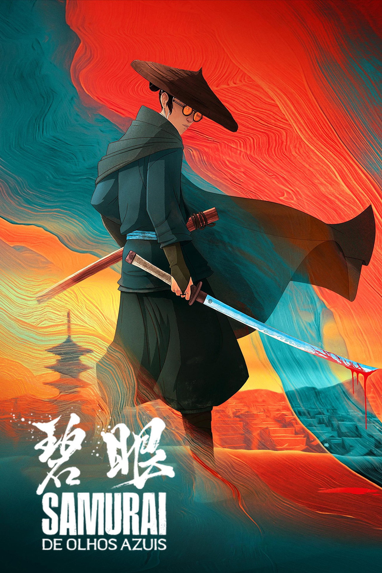 Pôster de Samurai de Olhos Azuis