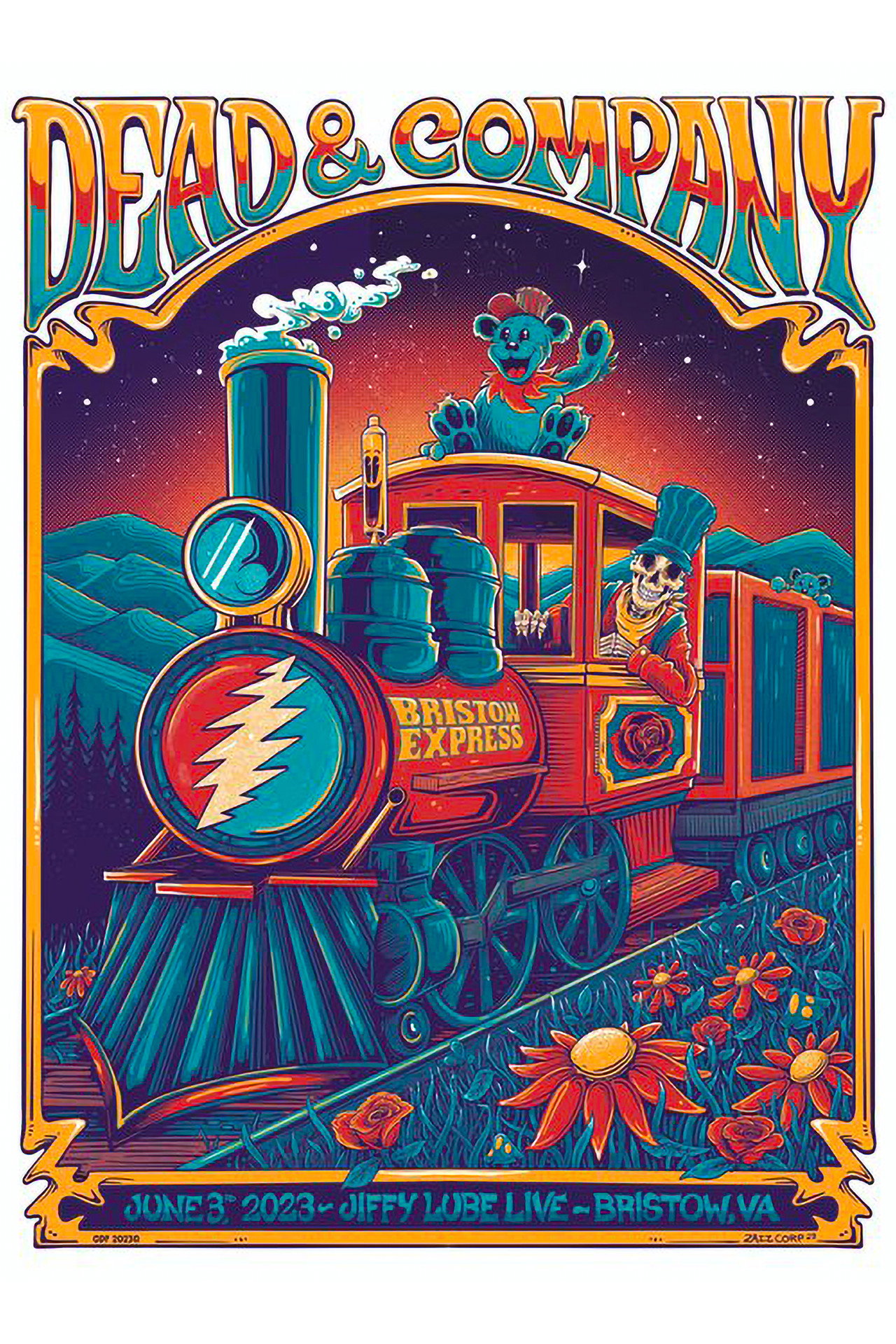 Pôster de Dead & Company:2023-06-03 Jiffy Lube Live, Bristow, VA, USA