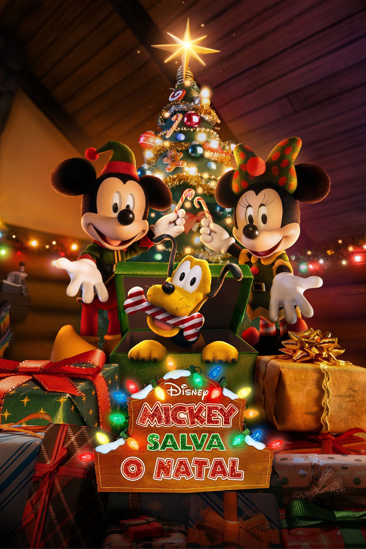 Pôster de Mickey Salva o Natal