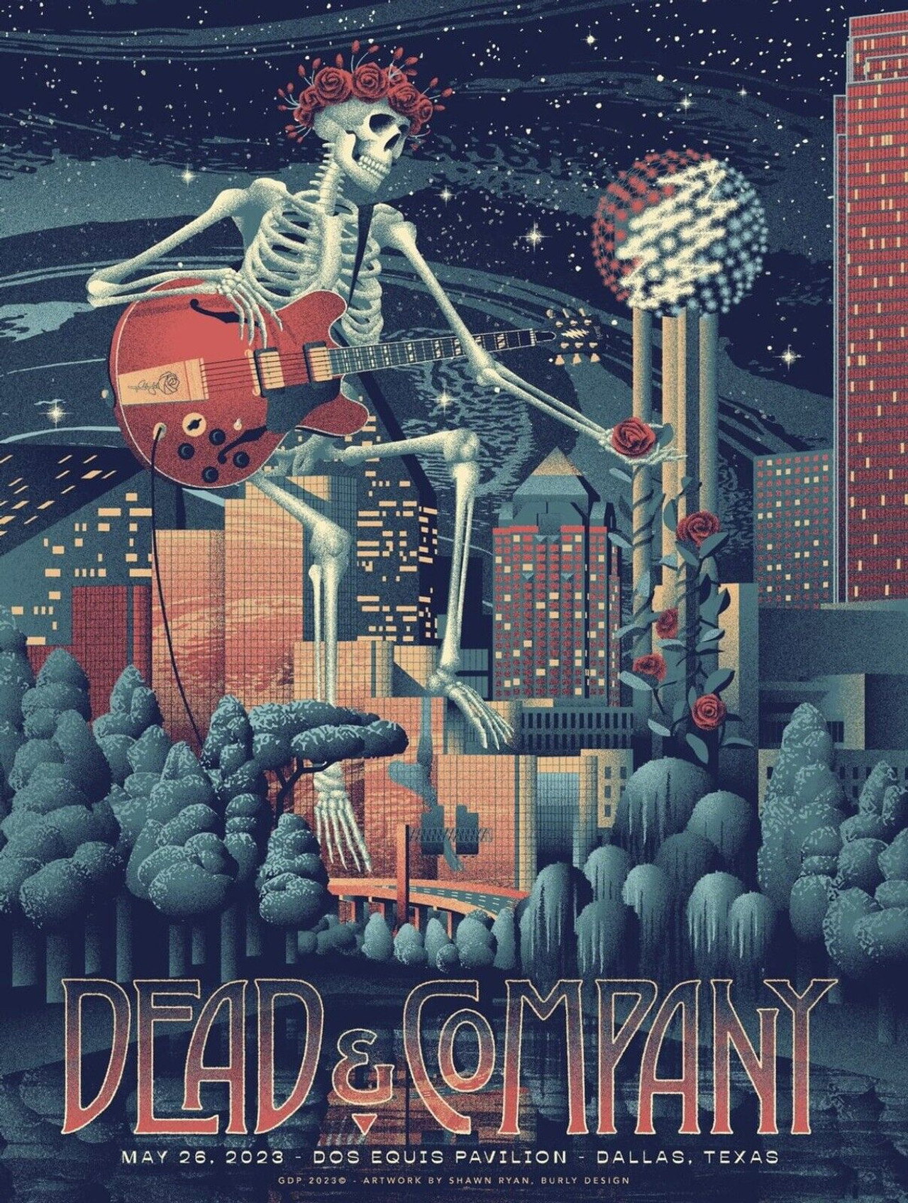 Pôster de Dead & Company: 2023-05-26 Dos Equis Pavilion, Dallas, TX