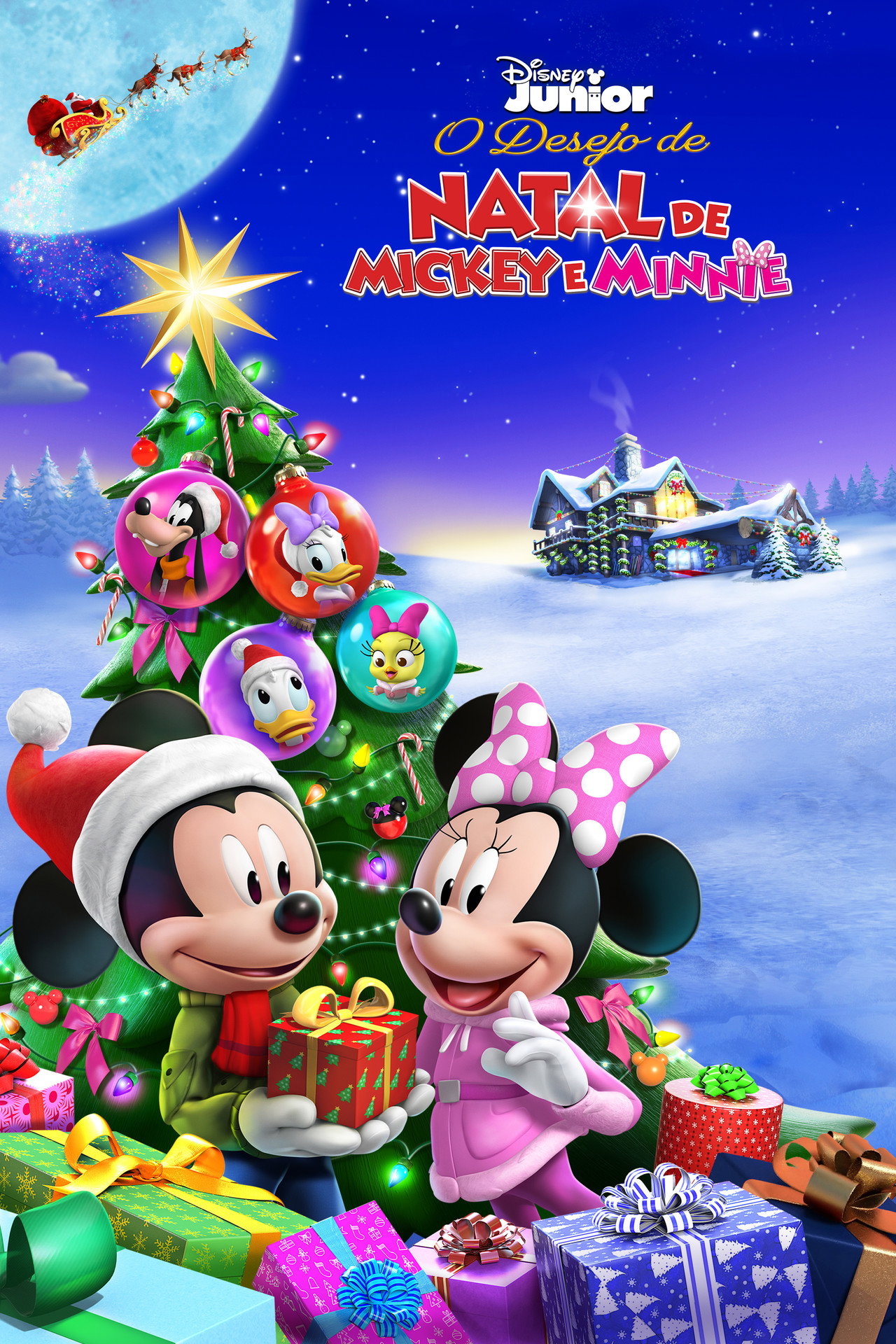 Pôster de O Desejo de Natal de Mickey e Minnie
