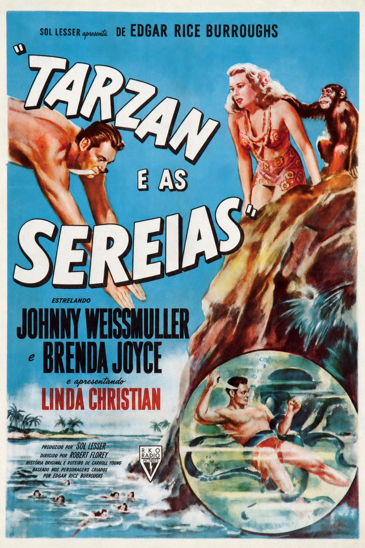 Pôster de Tarzan e as Sereias