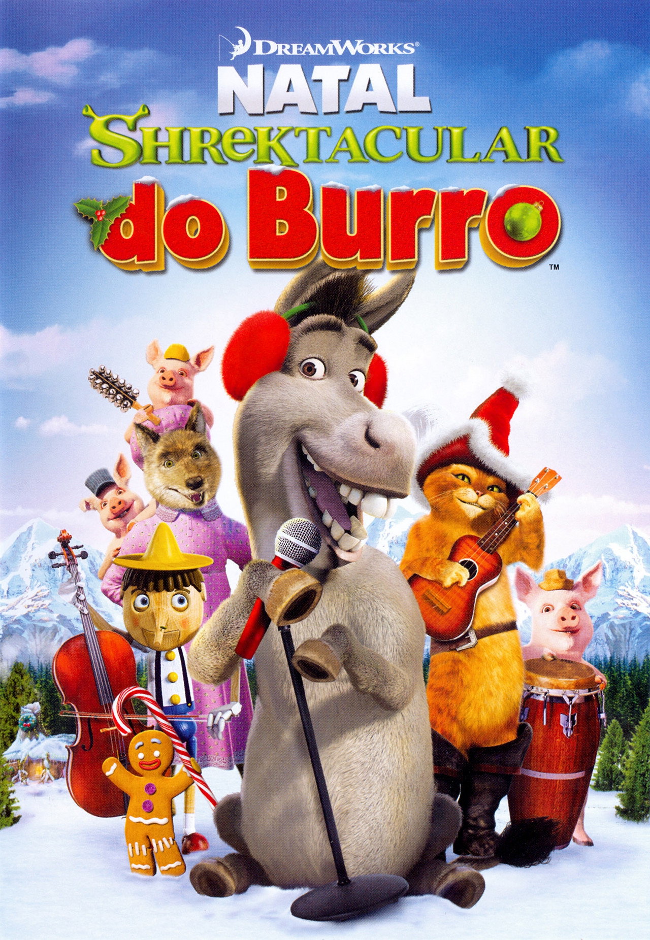 Pôster de Natal Shrektacular do Burro