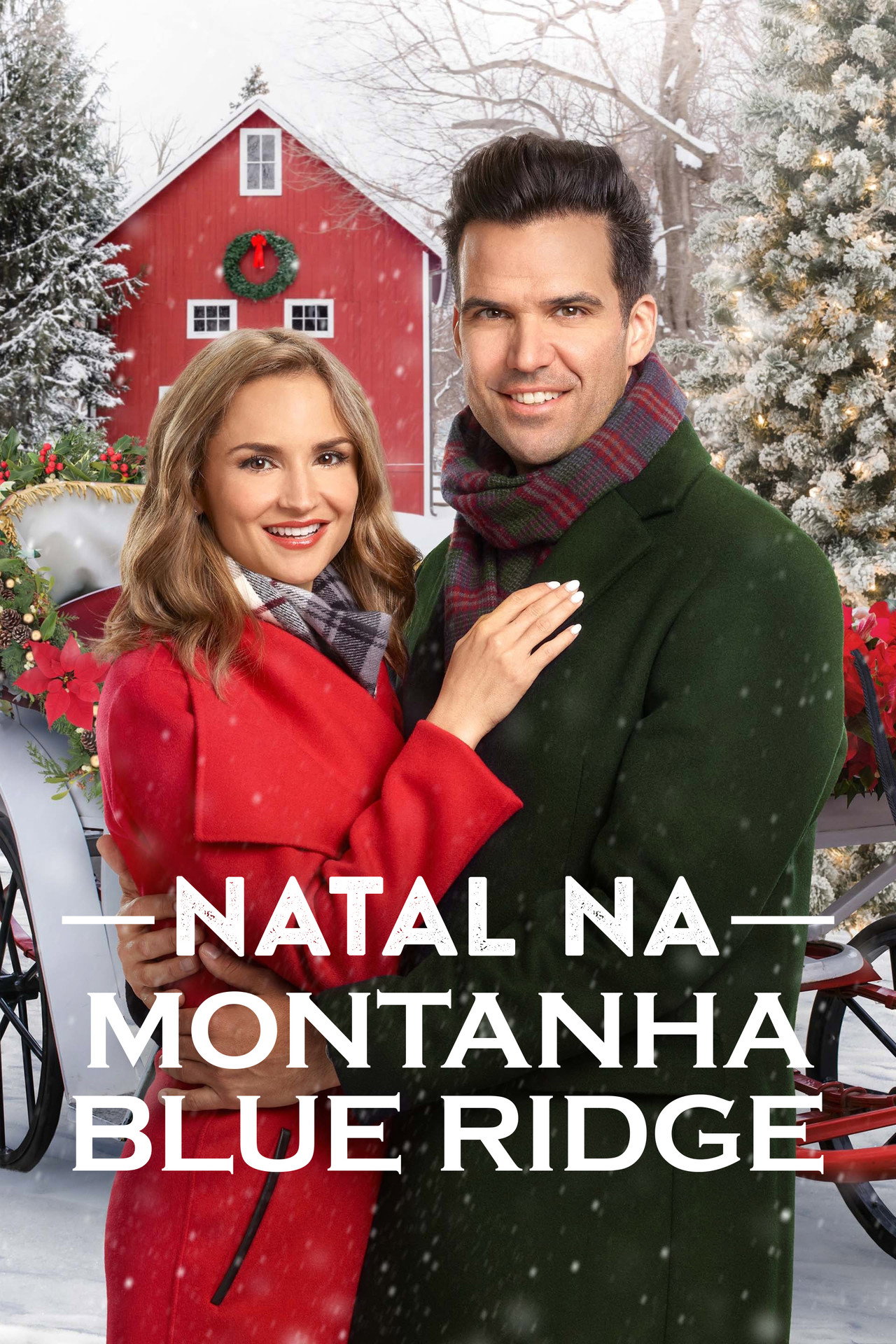 Pôster de Natal na Montanha Blue Ridge