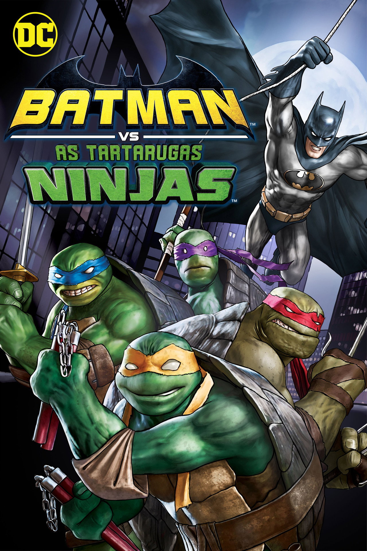 Pôster de Batman vs. As Tartarugas Ninjas