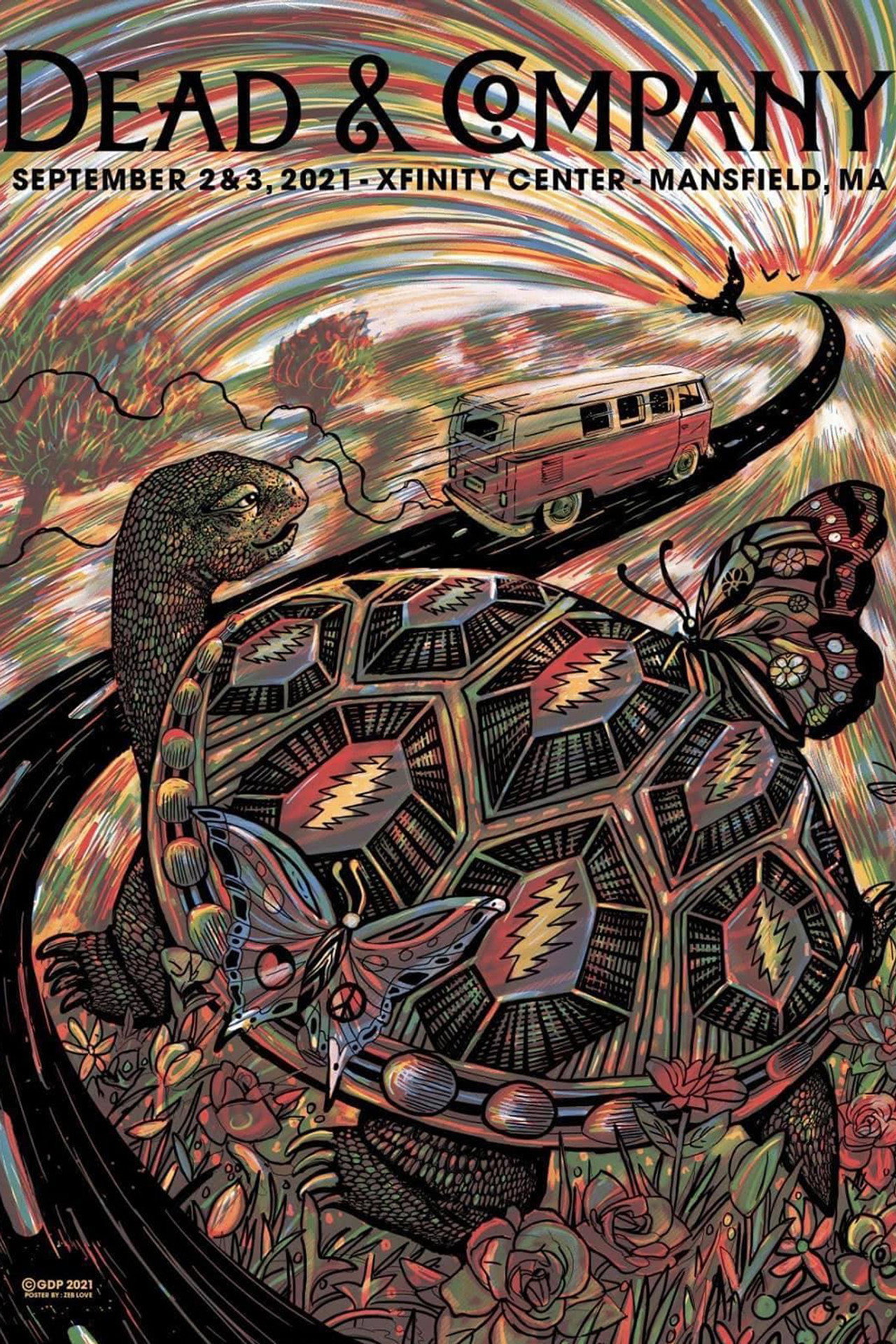 Pôster de Dead & Company: 2021-09-02 Xfinity Center, Mansfield, MA