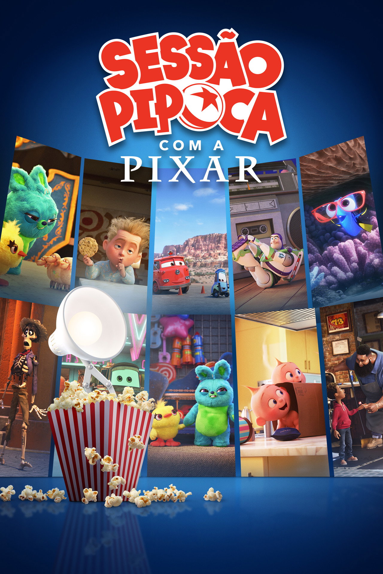Pôster de Sessão Pipoca com a Pixar