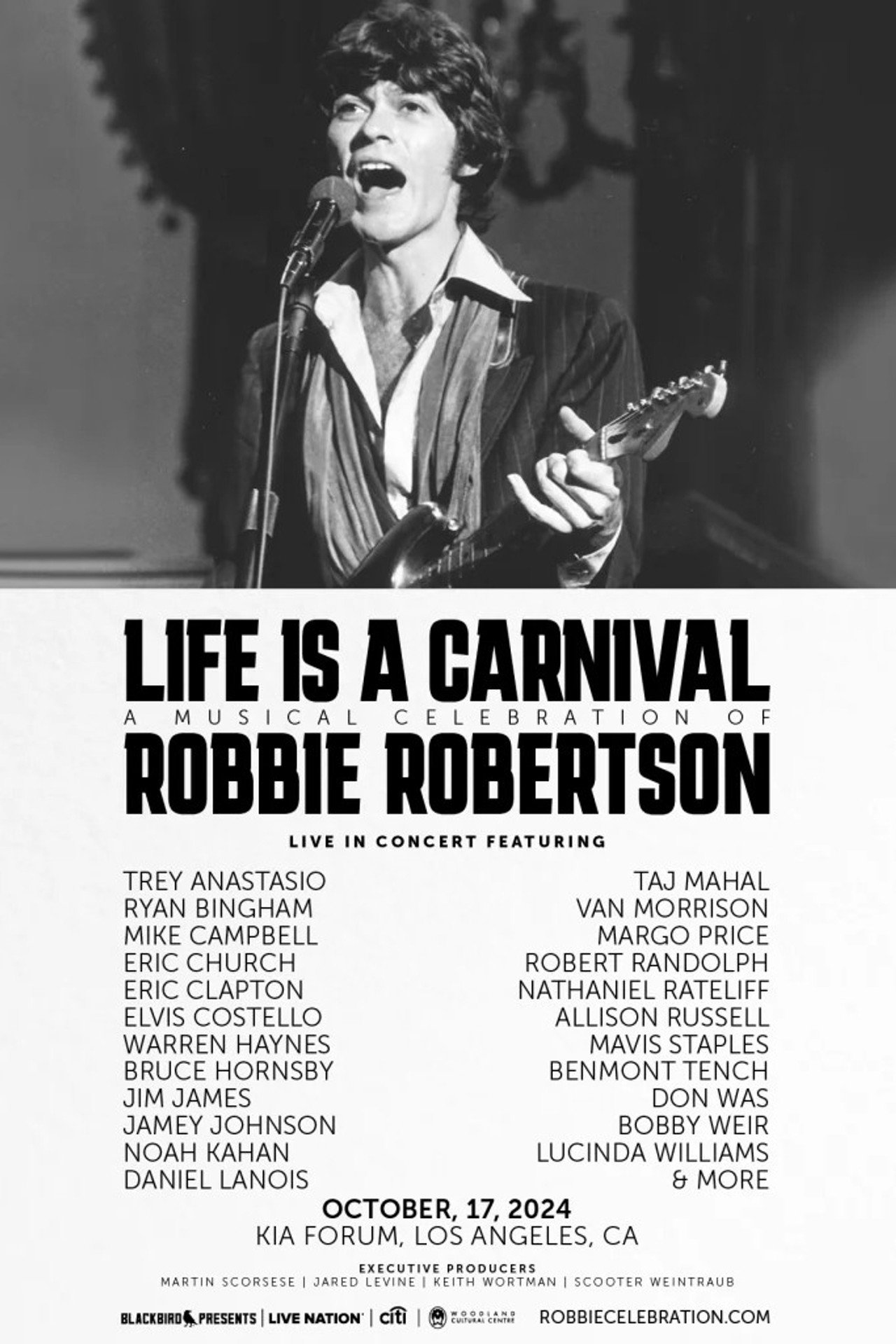 Pôster de Life Is a Carnival: A Musical Celebration of Robbie Robertson