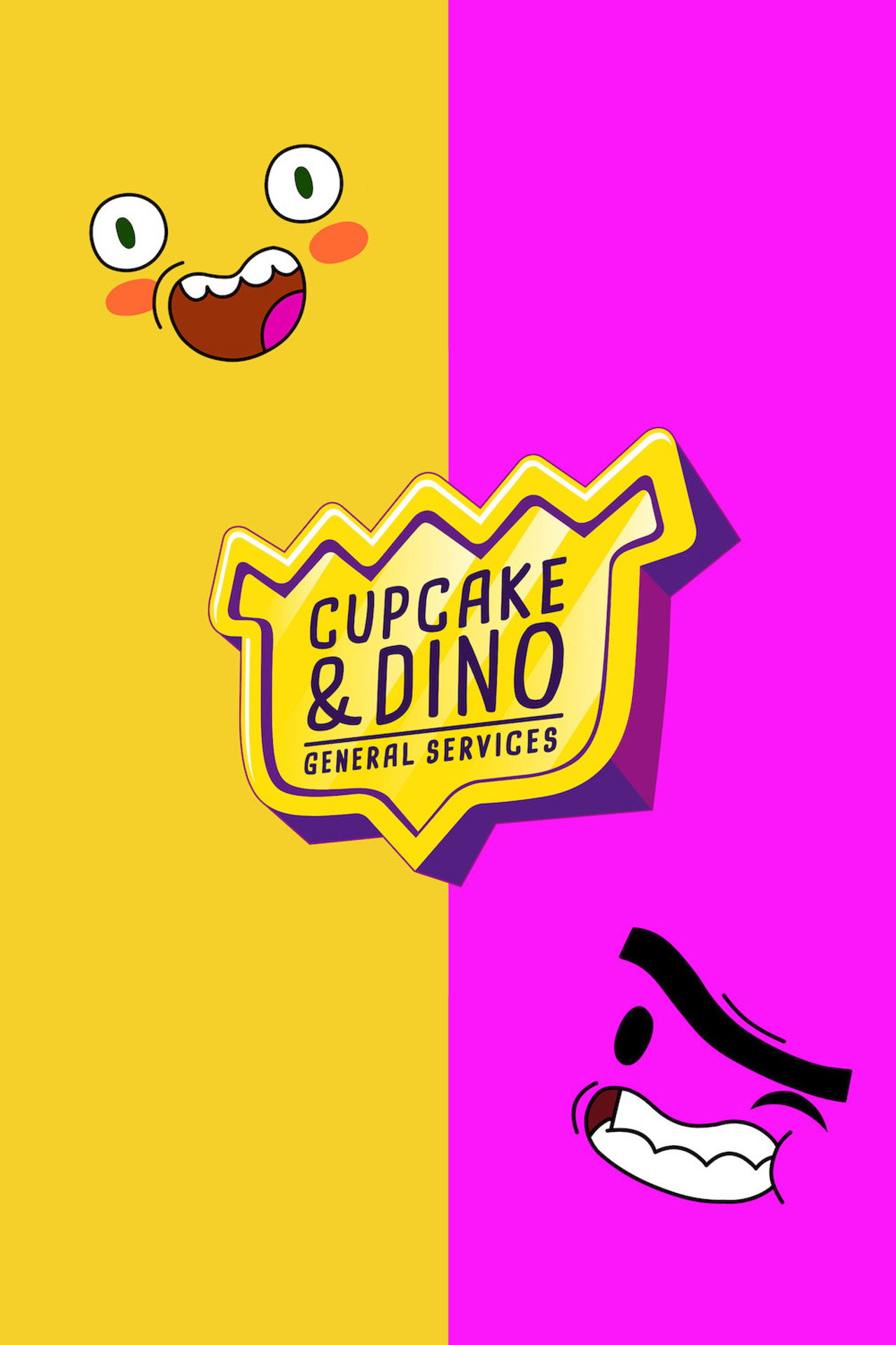 Pôster de Cupcake e Dino - Serviços Gerais