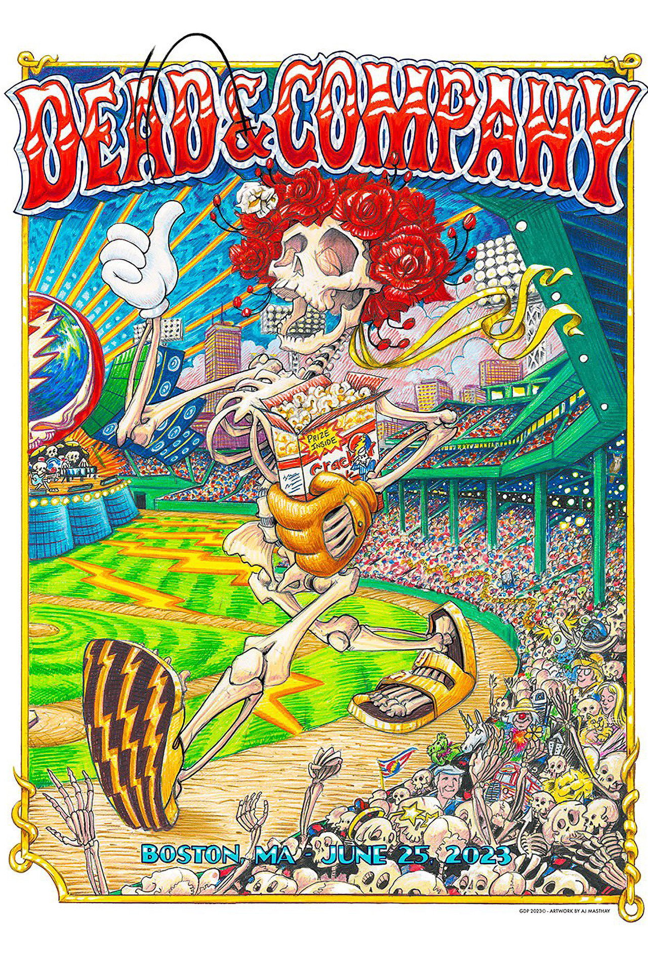 Pôster de Dead & Company: 2023-06-25 Fenway Park, Boston, MA, USA