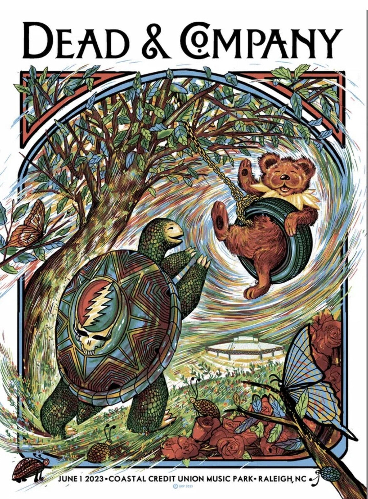 Pôster de Dead & Company: 2023-06-01 Coastal Credit Union Music Park at Walnut Creek, Raleigh, NC, USA