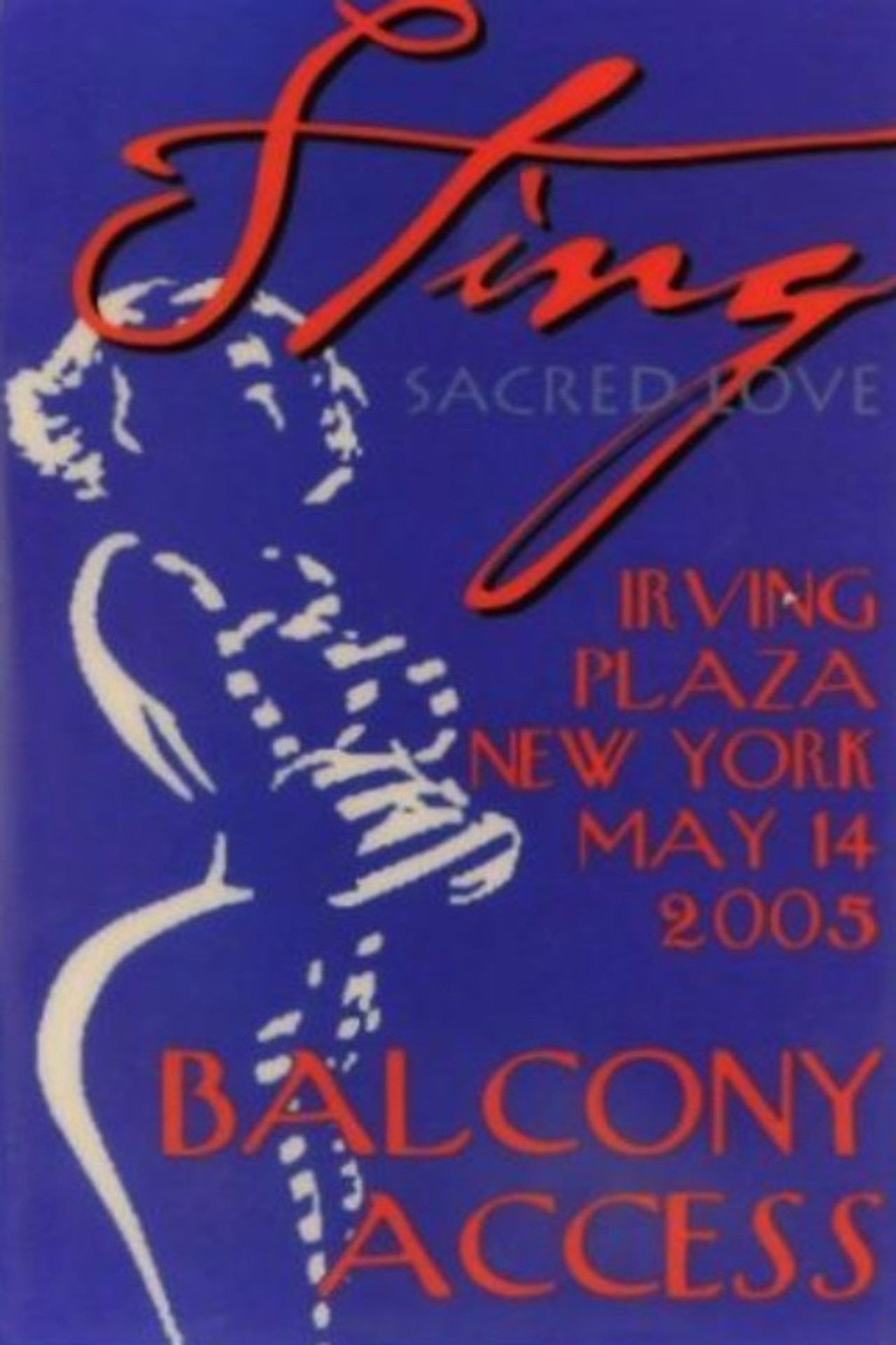 Pôster de Sting Live At Irving Plaza