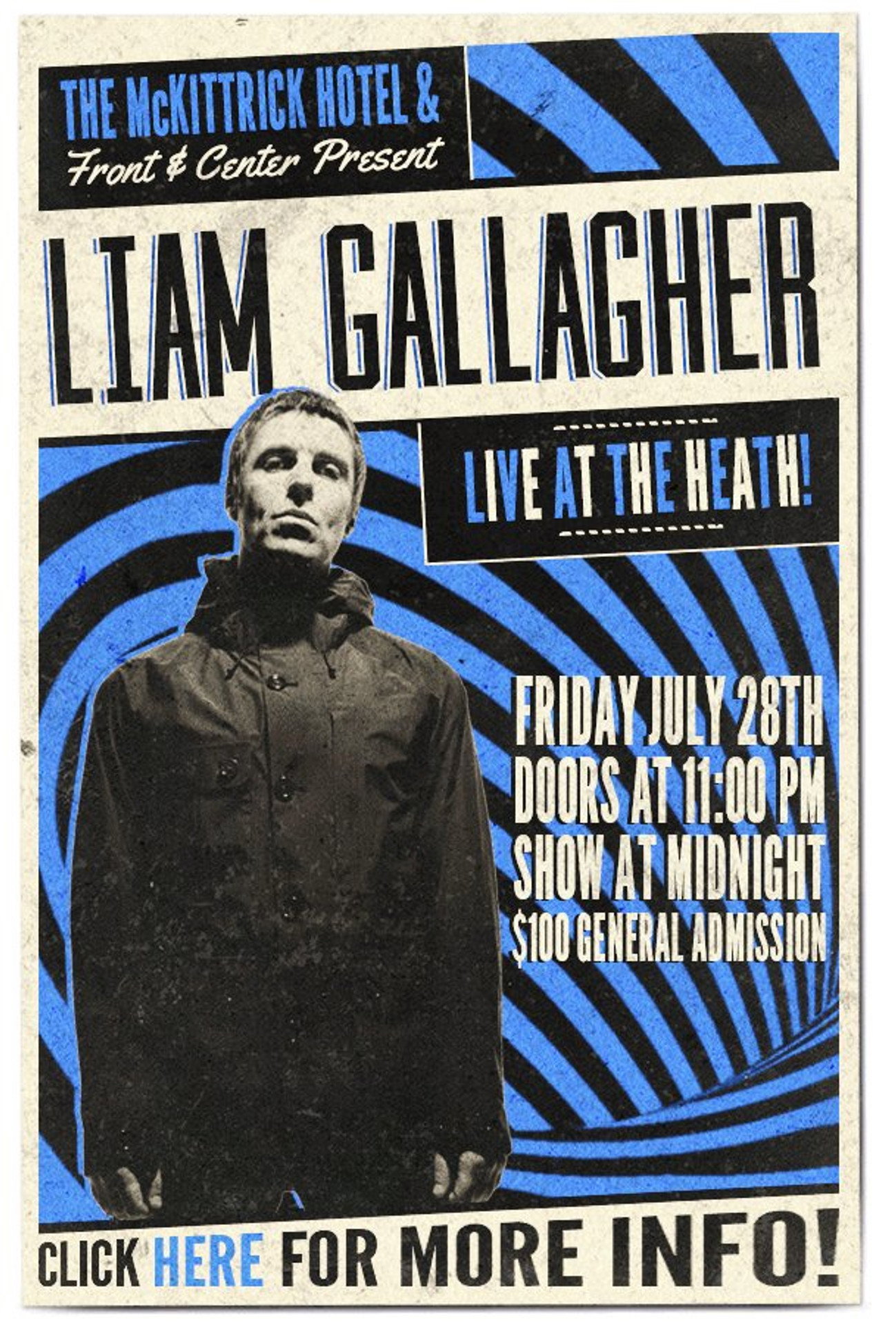 Pôster de Liam Gallagher - McKittrick Hotel