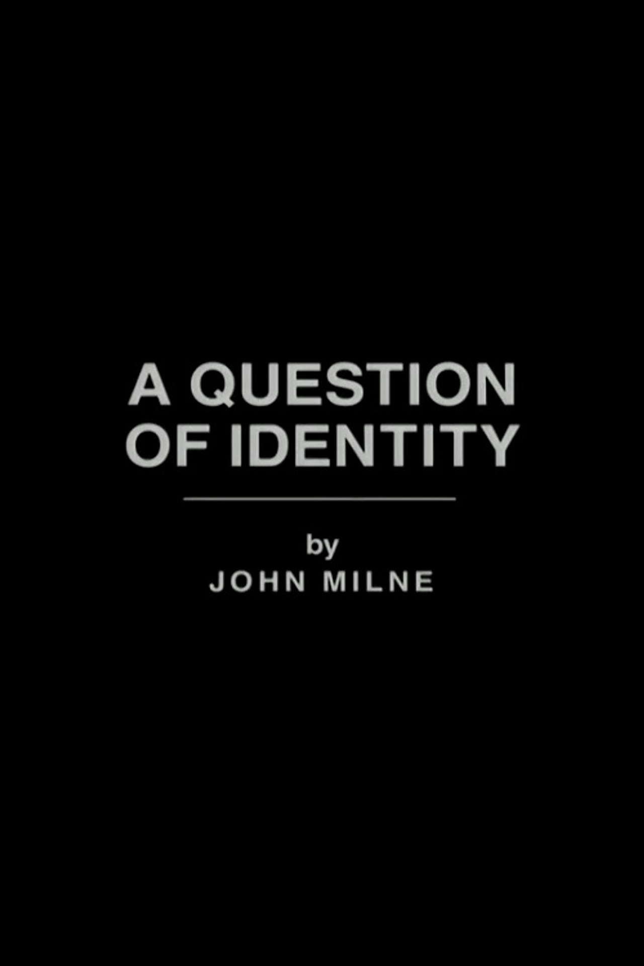 Pôster de A Question of Identity